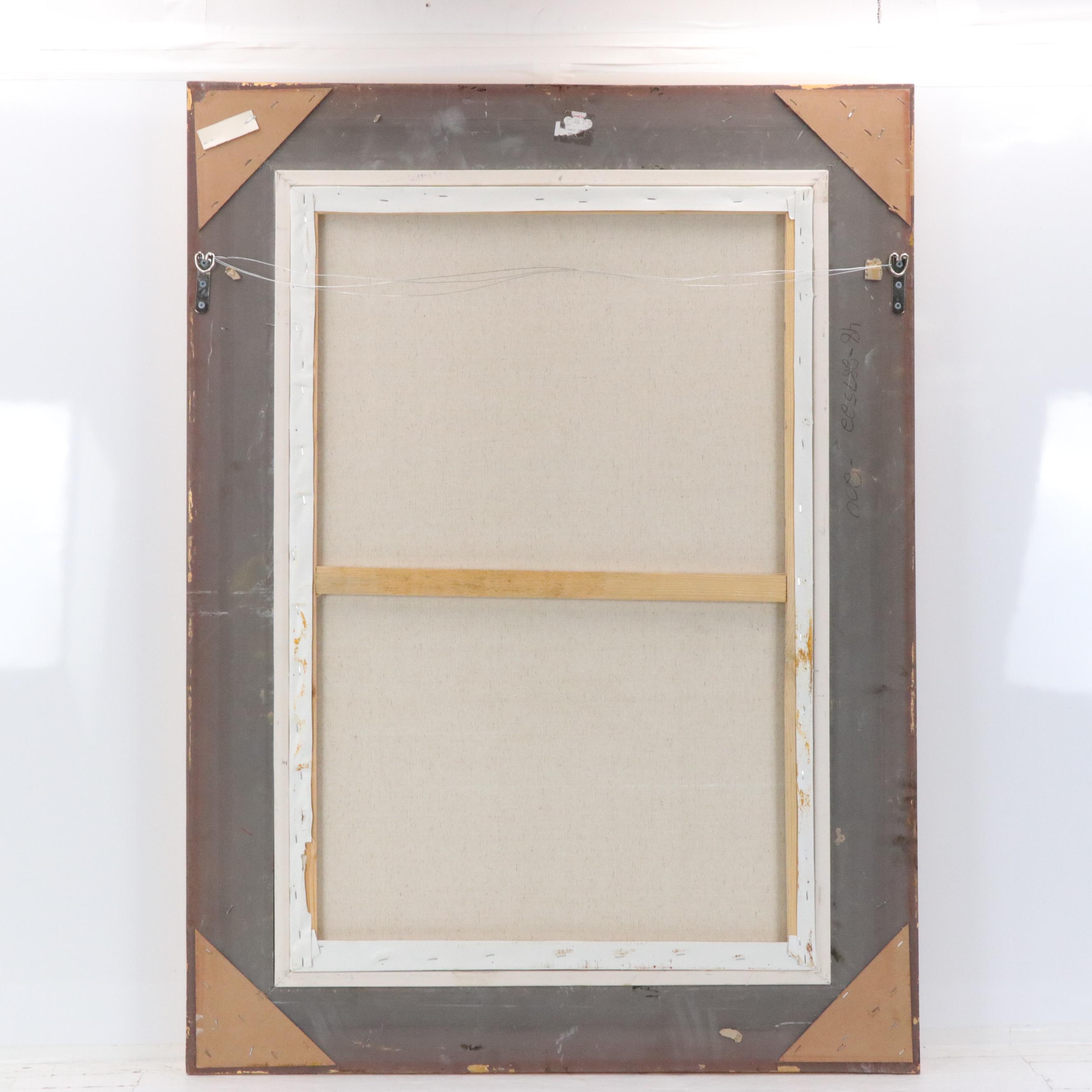 Landscape Oil Painting of a Rural Marshland, 21st Century