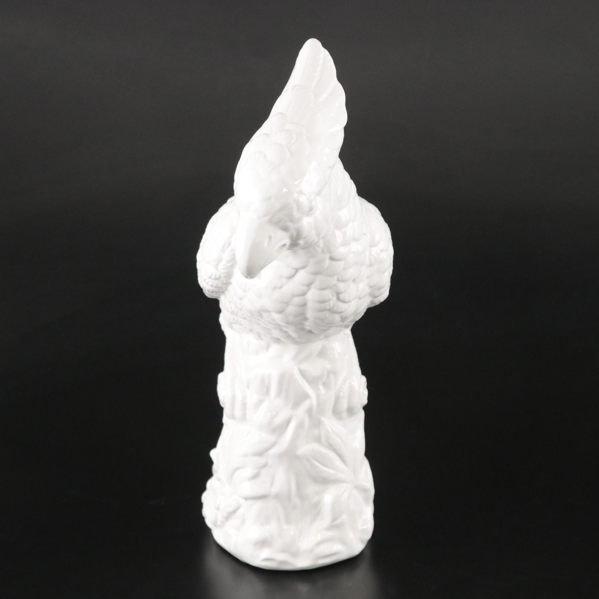 White Ceramic Cockatiel Figurines