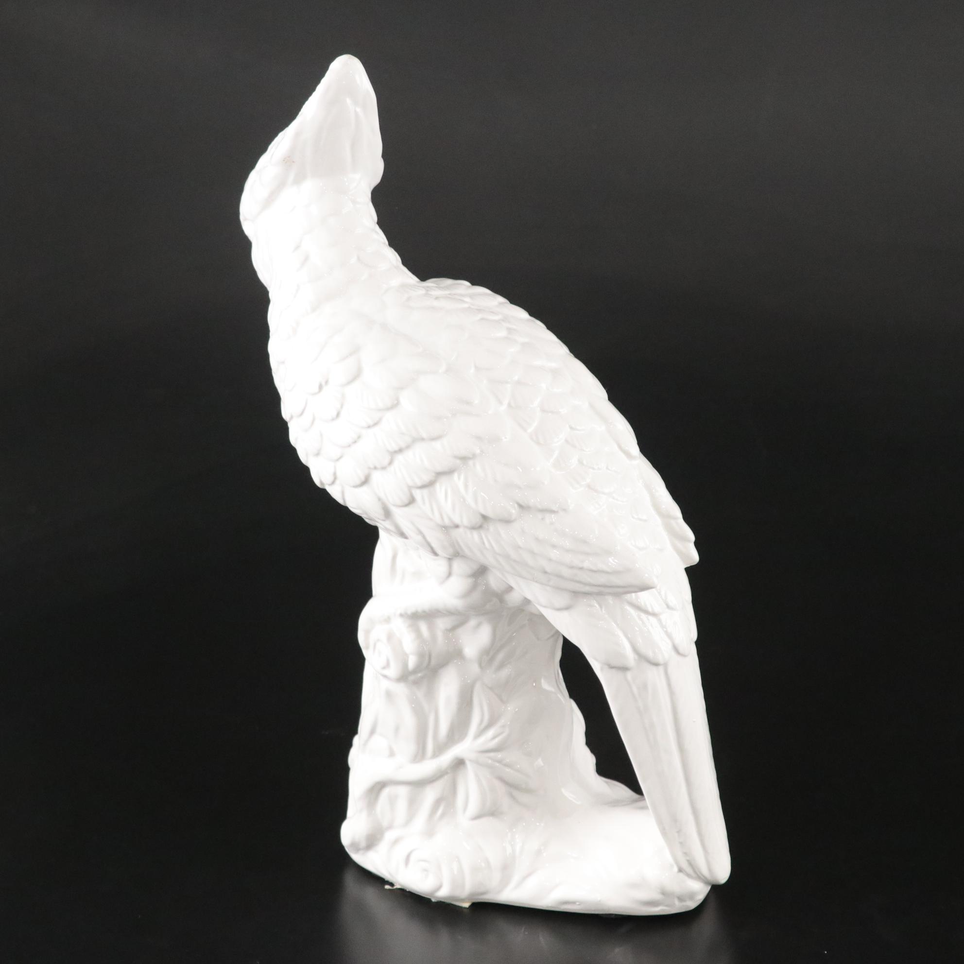 White Ceramic Cockatiel Figurines