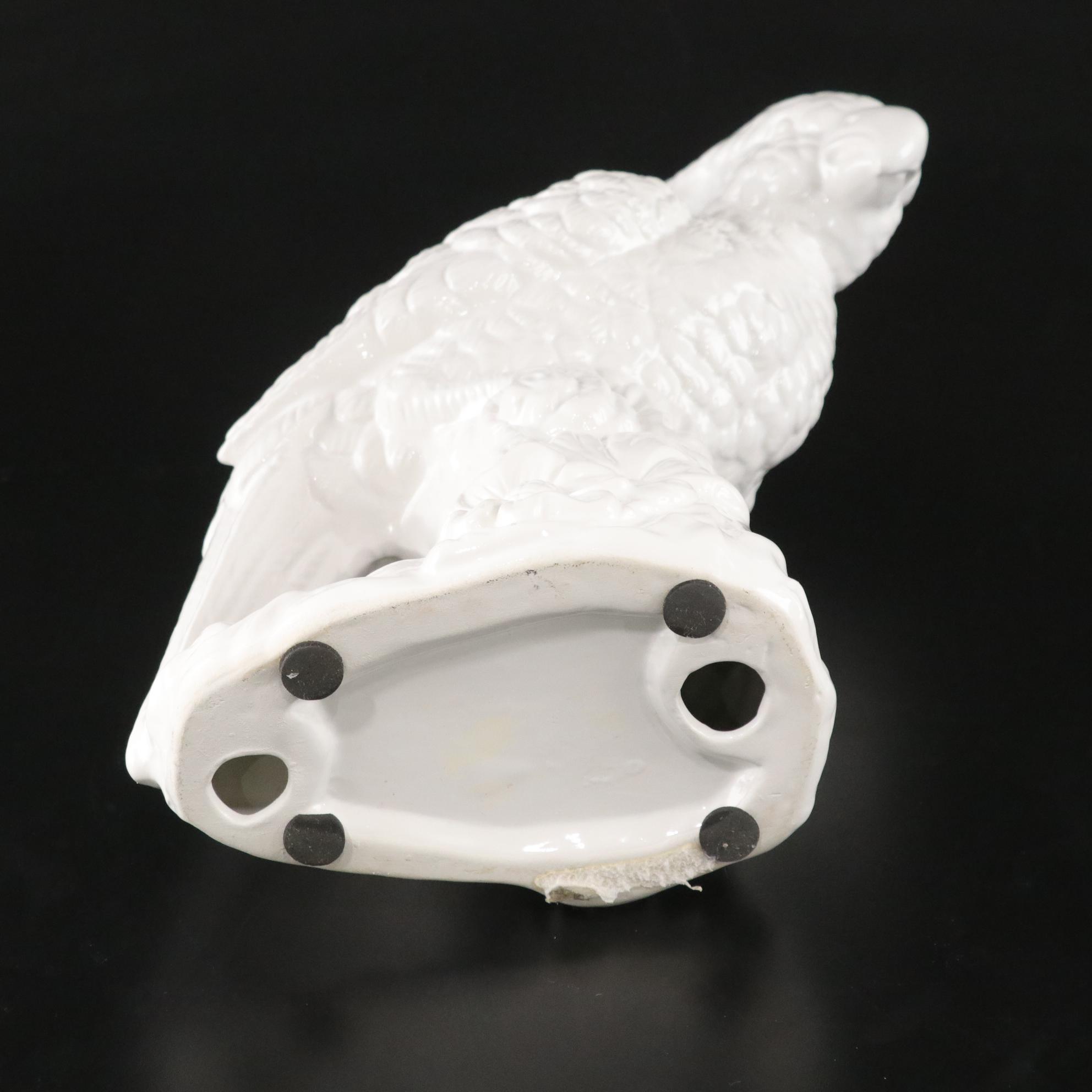 White Ceramic Cockatiel Figurines