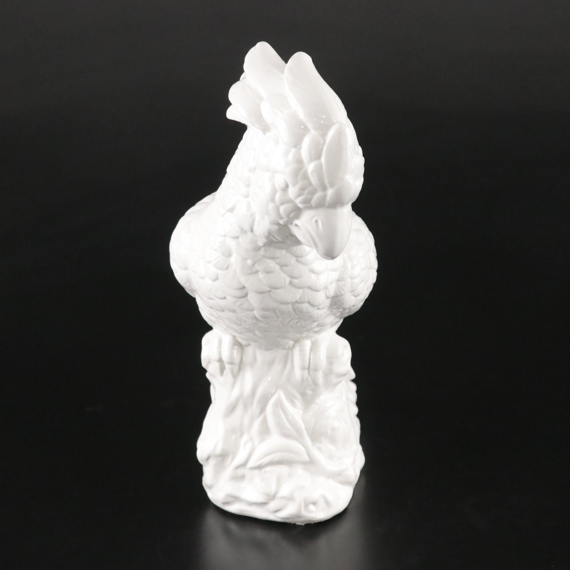 White Ceramic Cockatiel Figurines