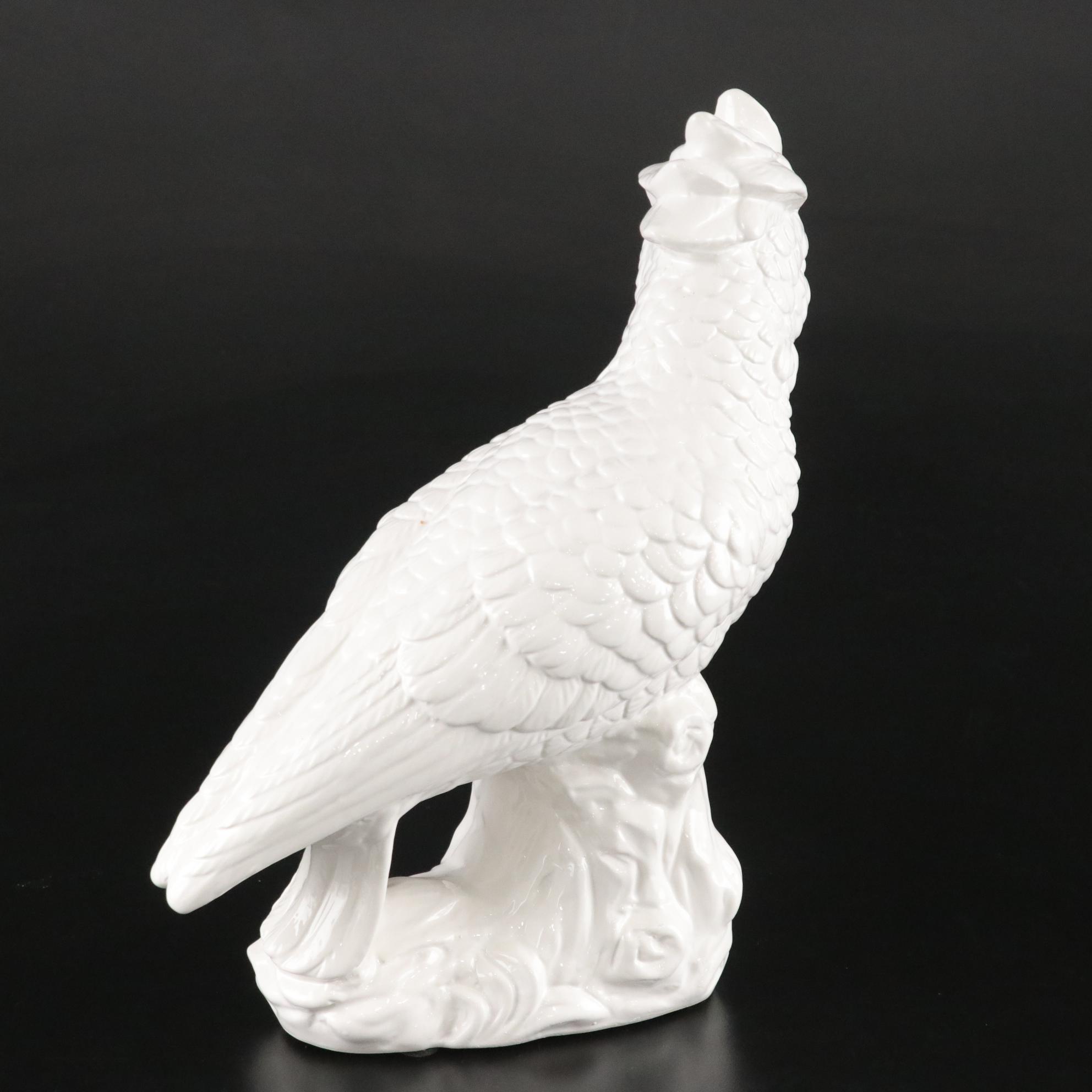 White Ceramic Cockatiel Figurines
