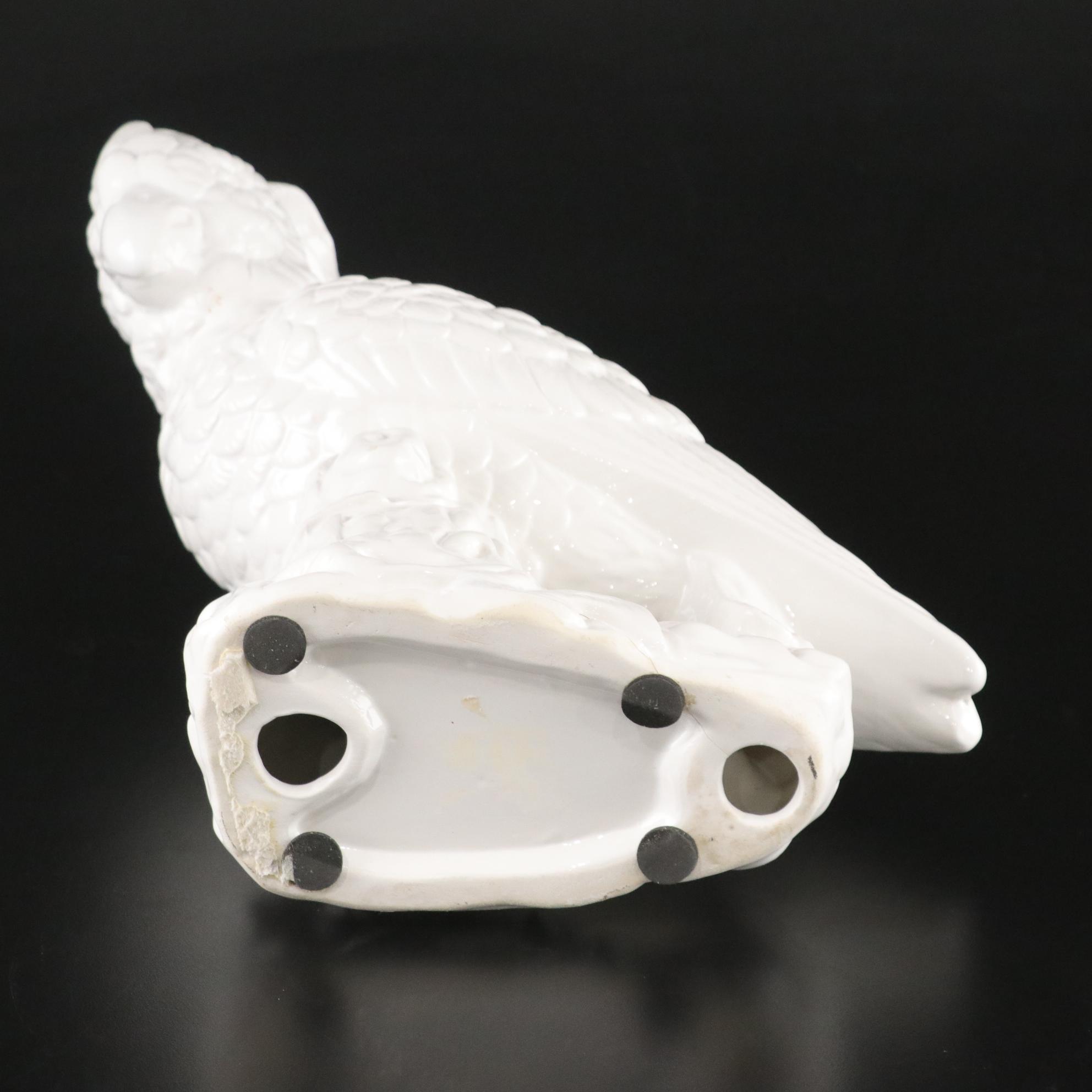 White Ceramic Cockatiel Figurines