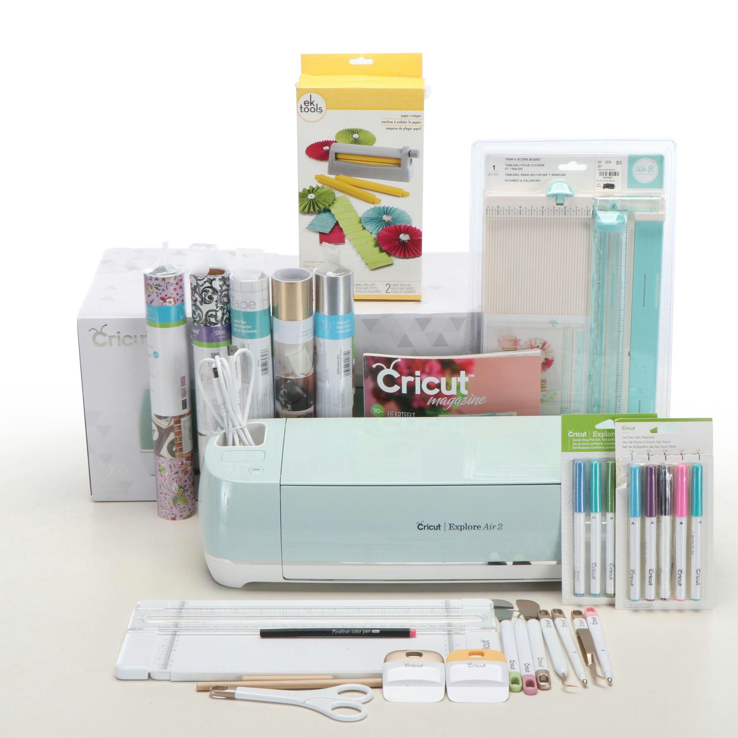 Cricut Explore Air 2 Smart Cutting Machine with Trim Board and More Accessories