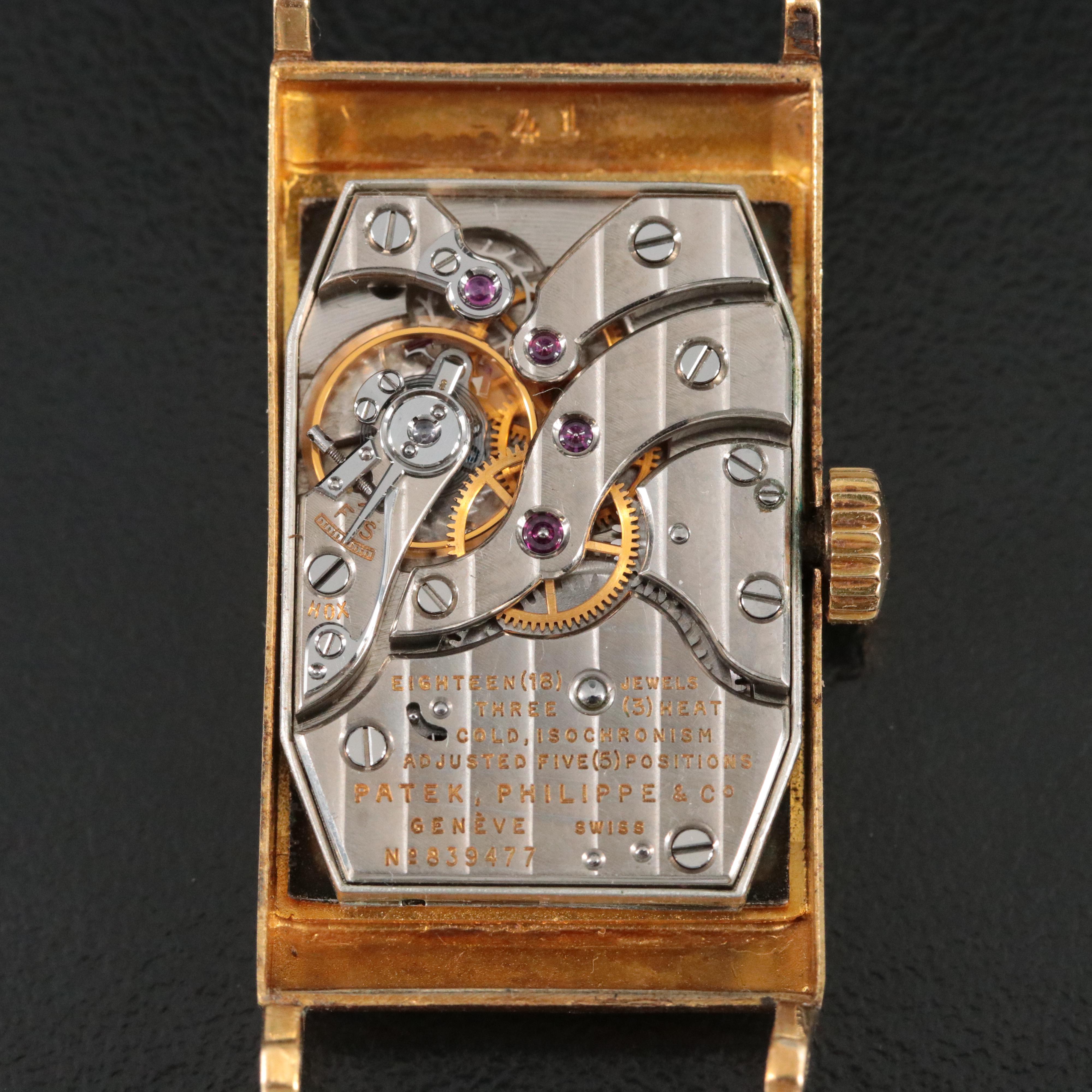 18K Vintage 1940’s Patek Philippe "Tegolino" Manual Wind Watch