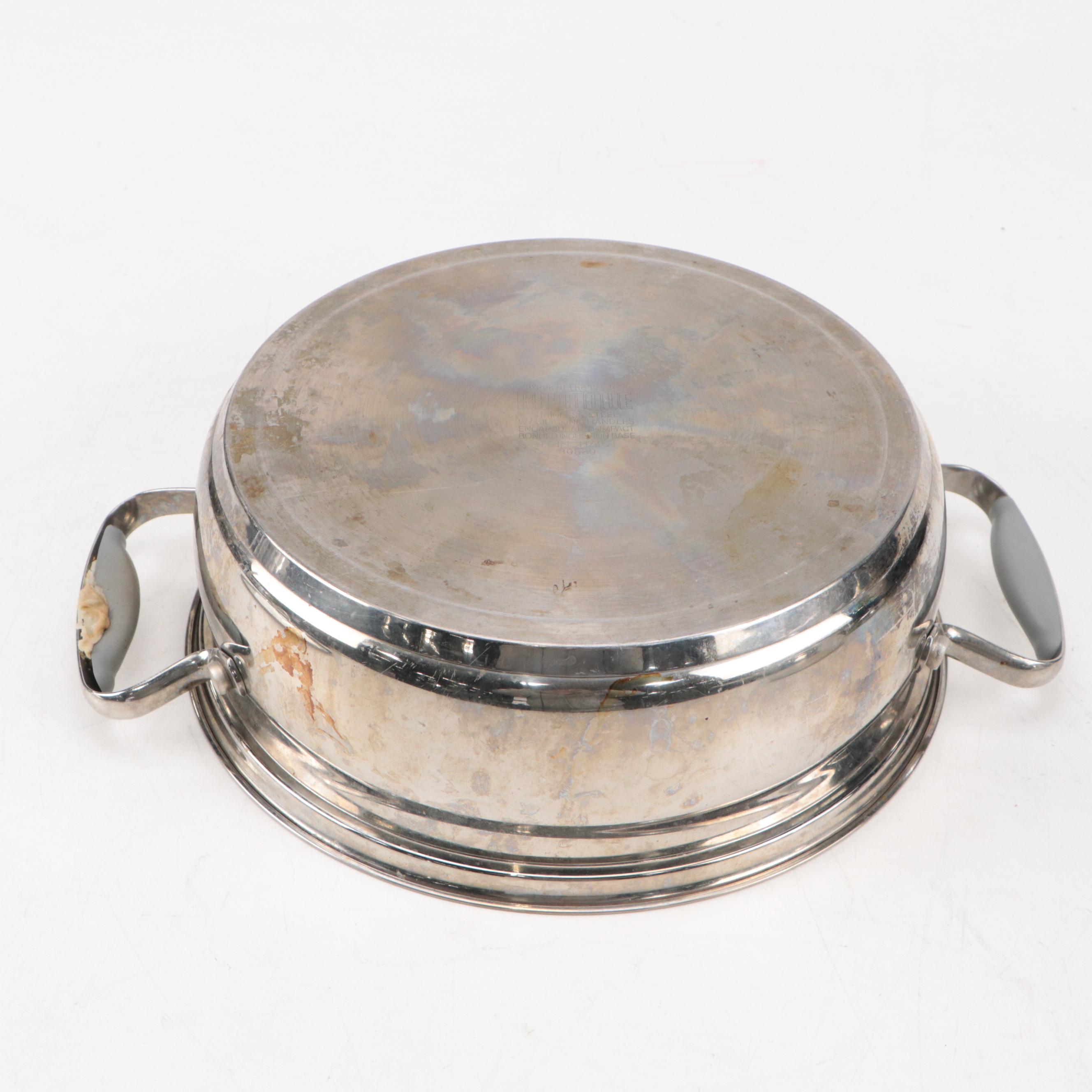 Calphalon Stainless Steel Frying Pan with Belgique Metal Stock Pot and More