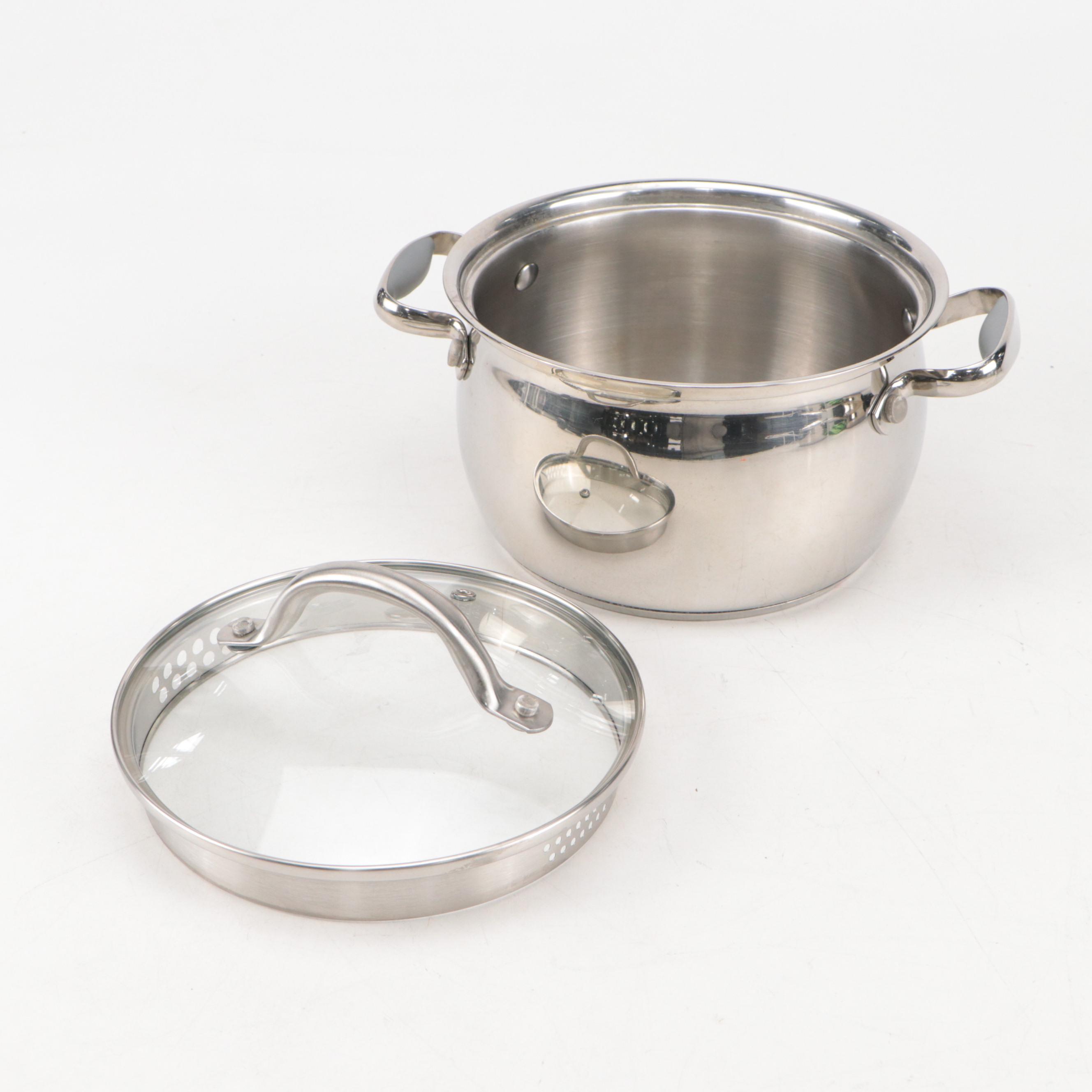 Calphalon Stainless Steel Frying Pan with Belgique Metal Stock Pot and More