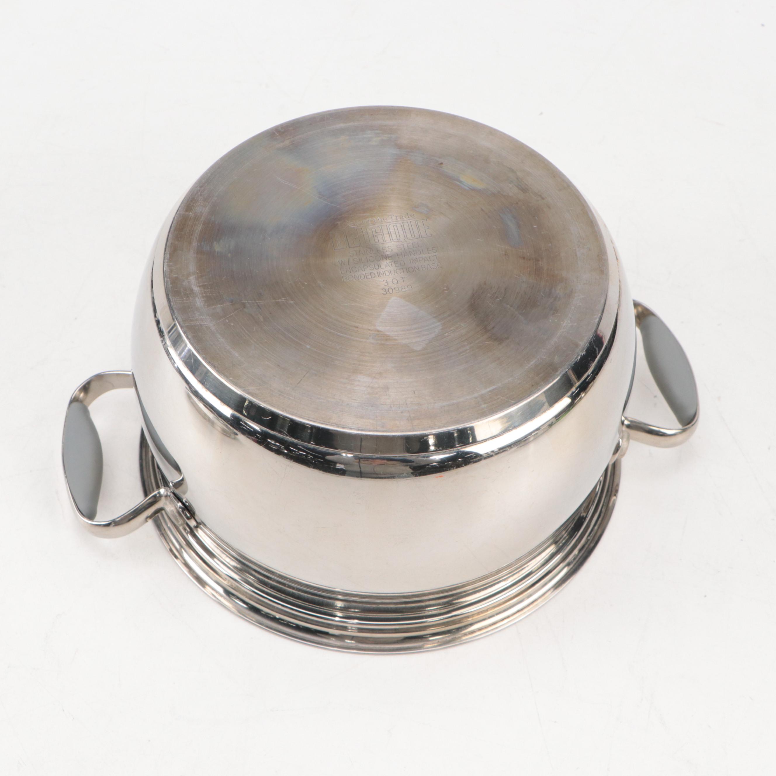 Calphalon Stainless Steel Frying Pan with Belgique Metal Stock Pot and More