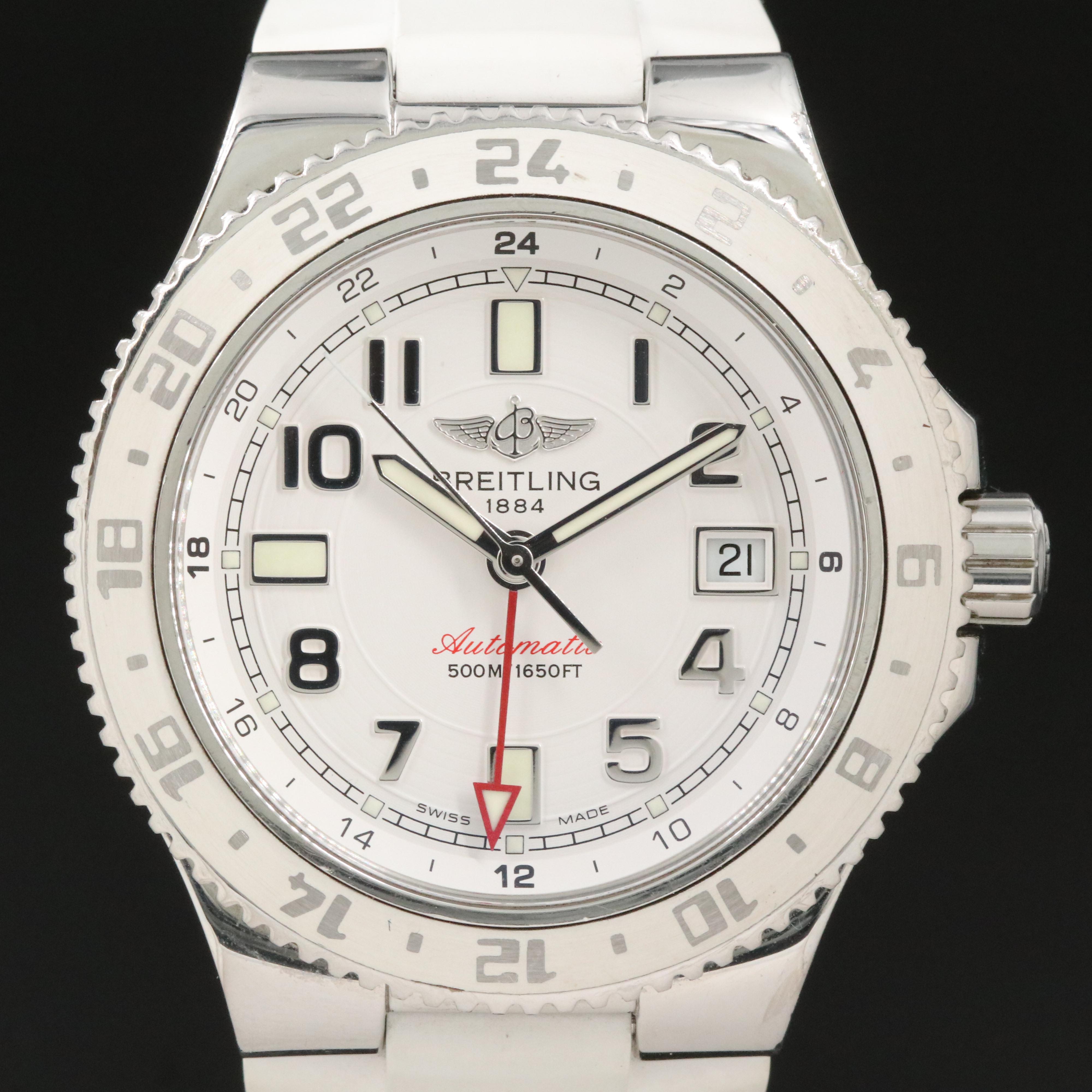 Breitling Superocean GMT A32380 White 41mm Steel Automatic Watch