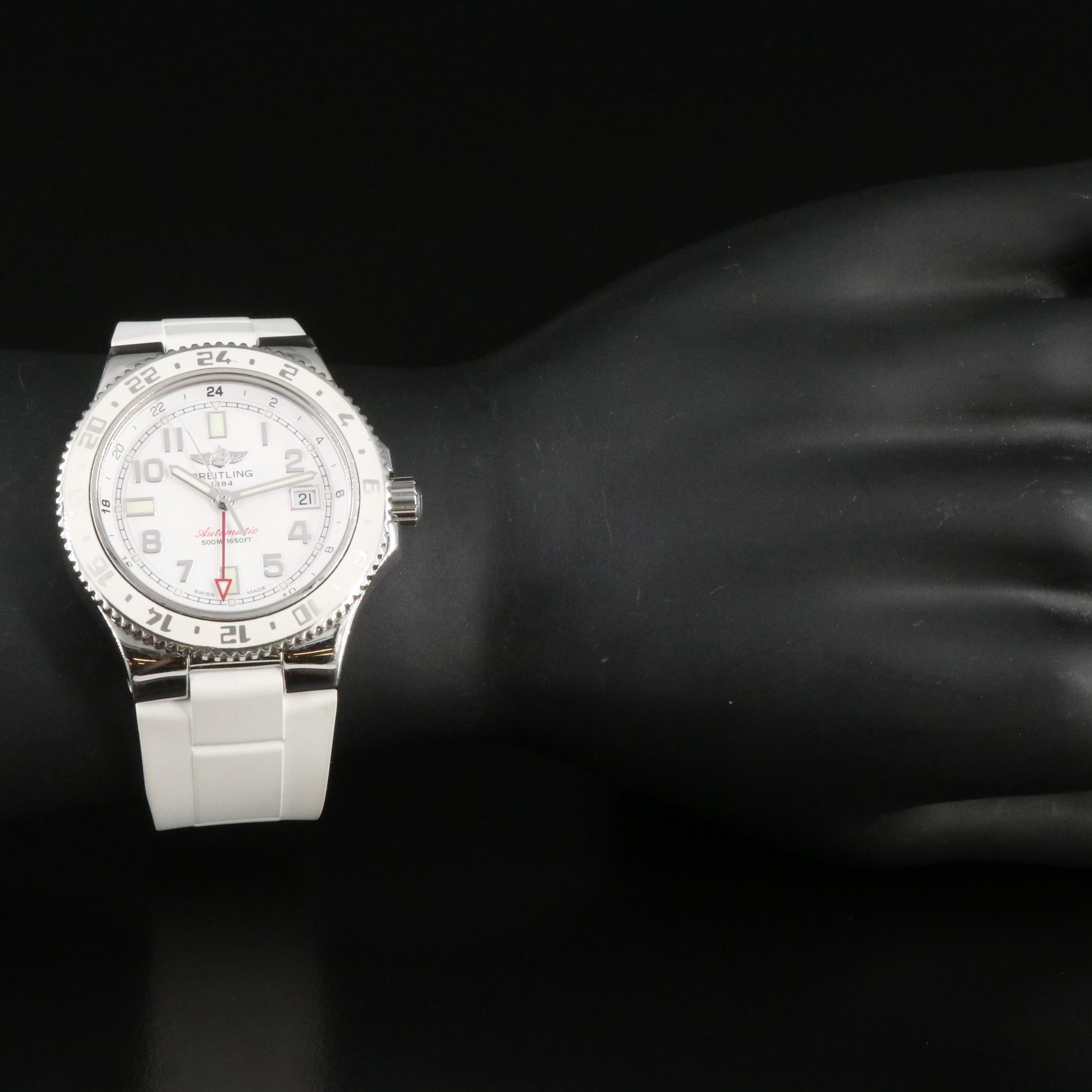 Breitling Superocean GMT A32380 White 41mm Steel Automatic Watch