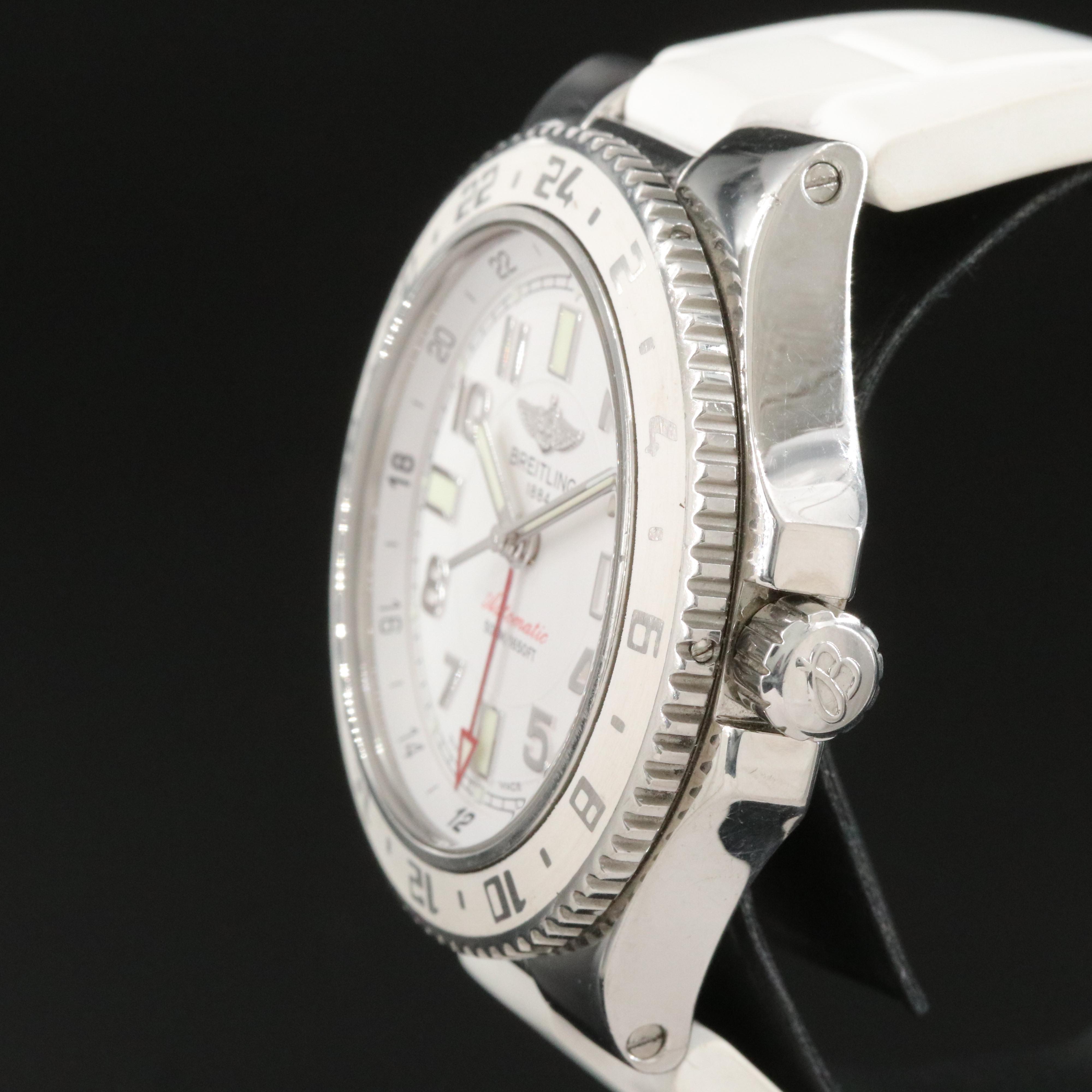 Breitling Superocean GMT A32380 White 41mm Steel Automatic Watch
