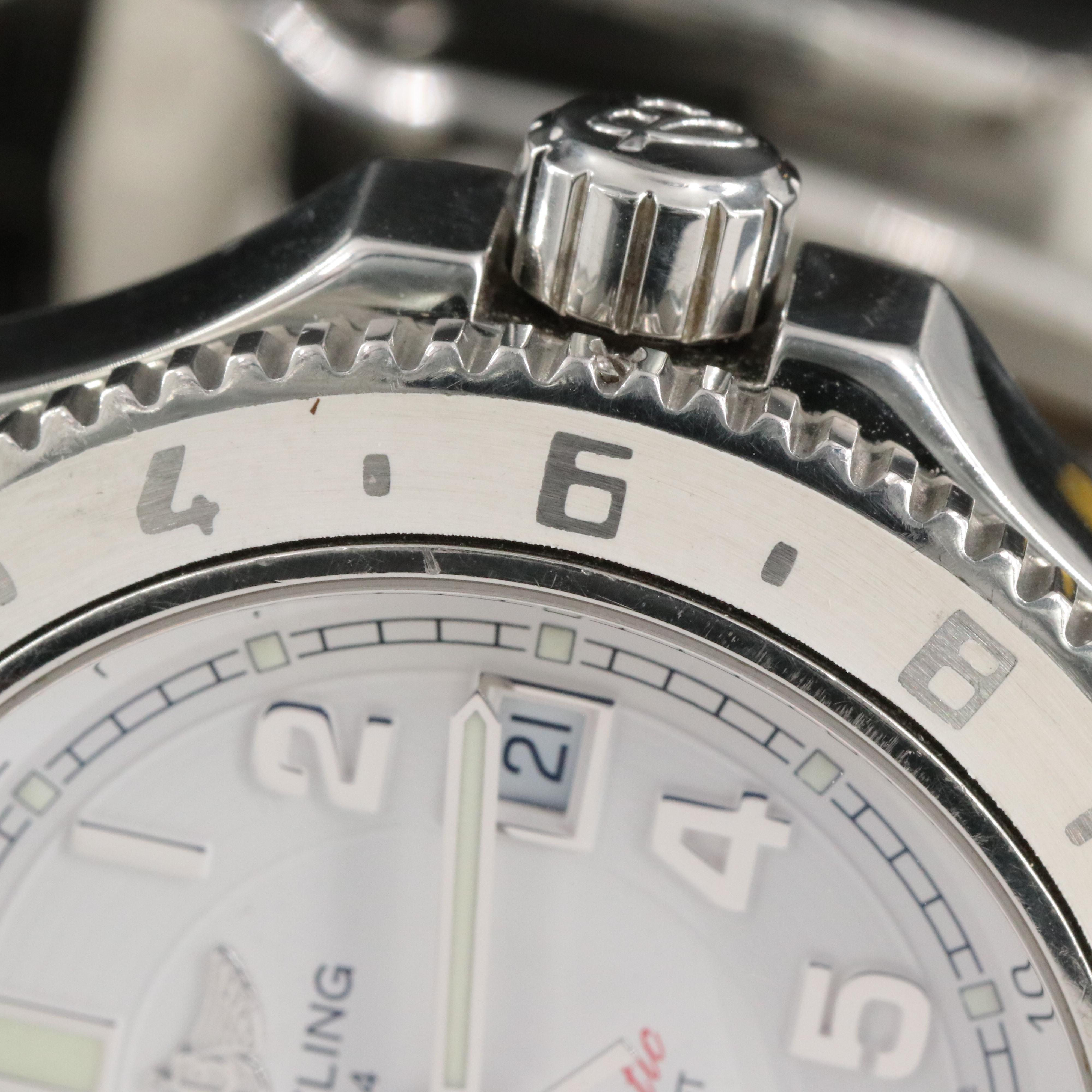 Breitling Superocean GMT A32380 White 41mm Steel Automatic Watch