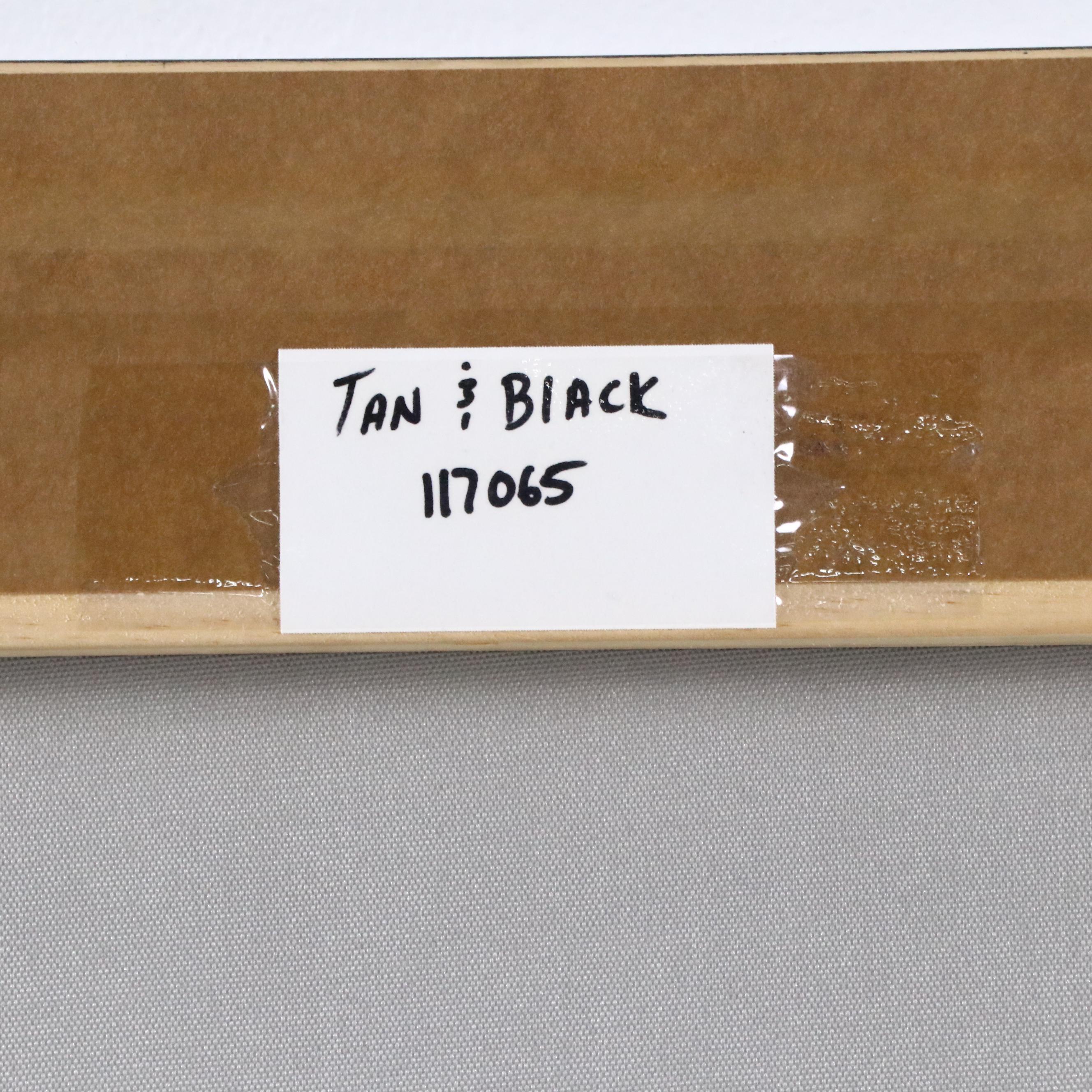 Watkins Large-Scale Gestural Abstract Composition Oil Painting "Tan and Black"