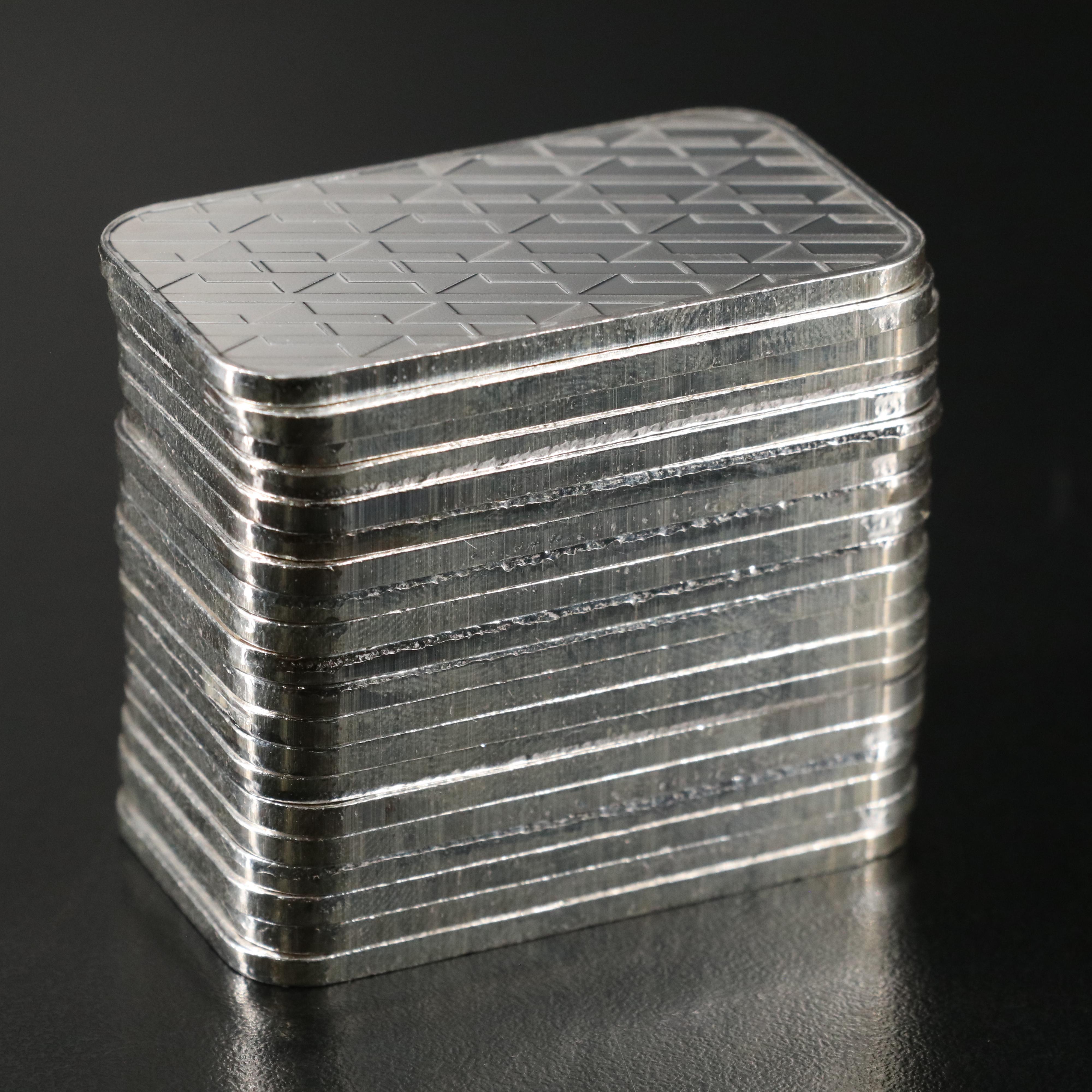 Twenty One-Troy Ounce Fine Silver Ingots, Asahi Refining