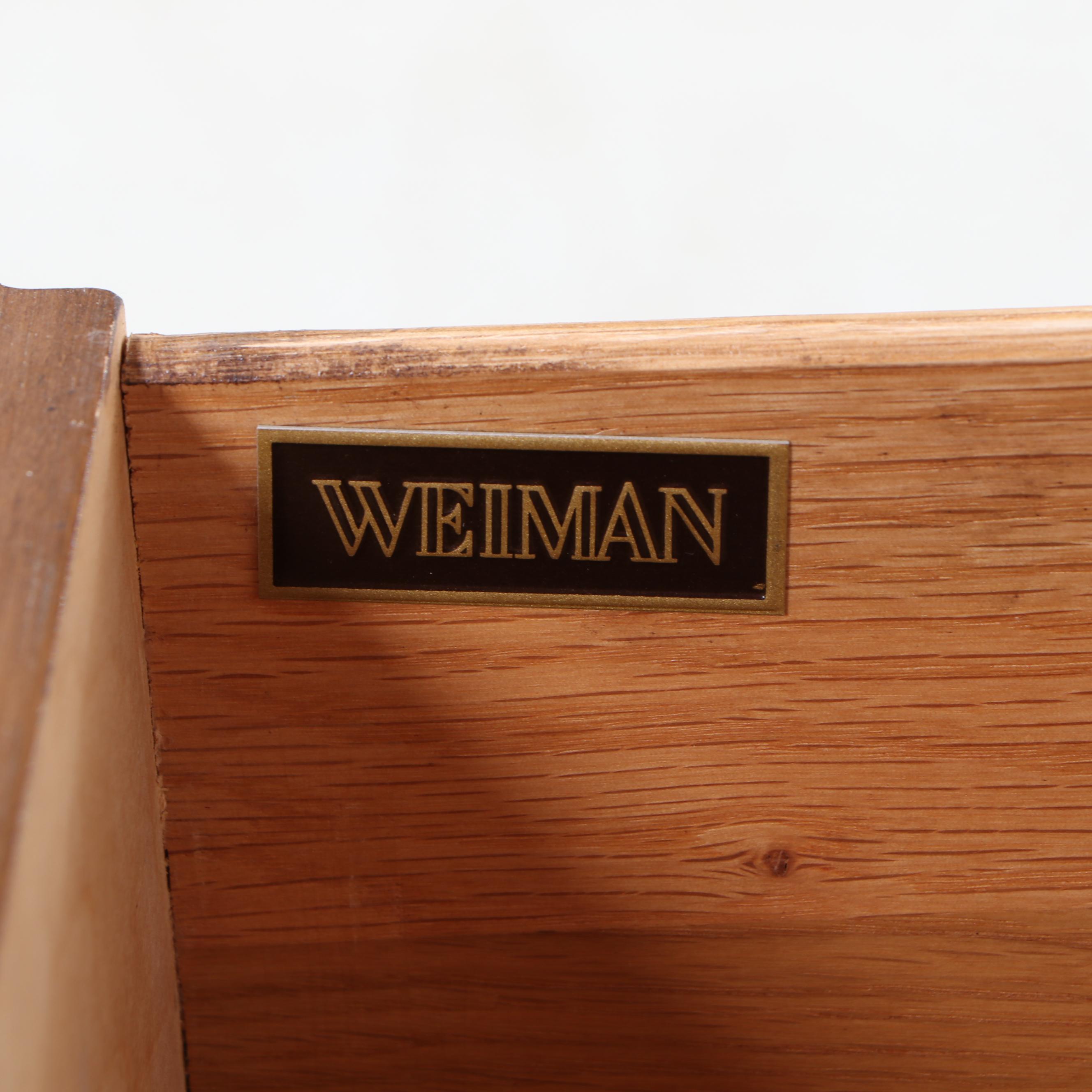 Weiman French Provincial Style Walnut Finish Side Table, Mid to Late 20th C.