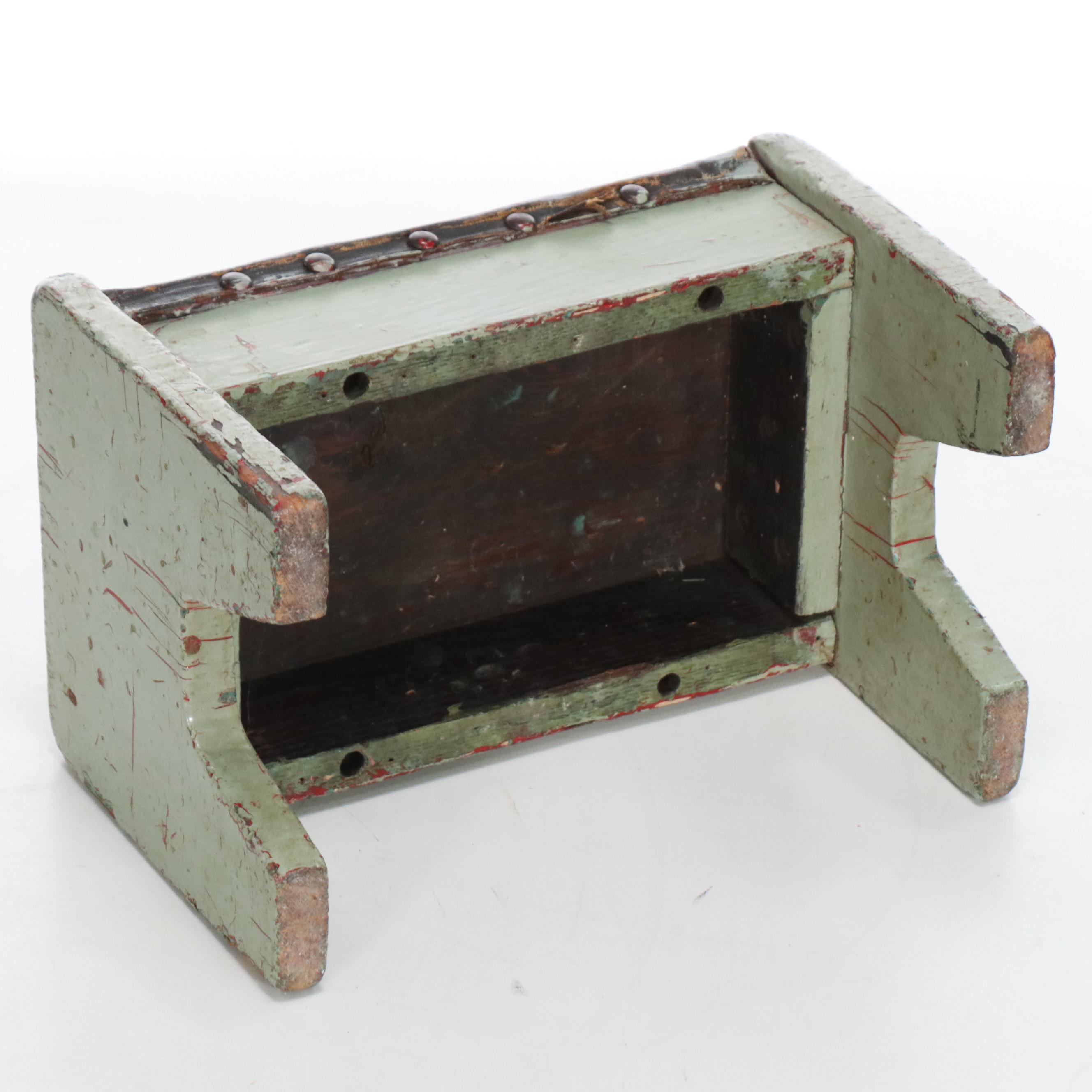 Primitive Style Wooden Stools, Early to Mid-20th Century