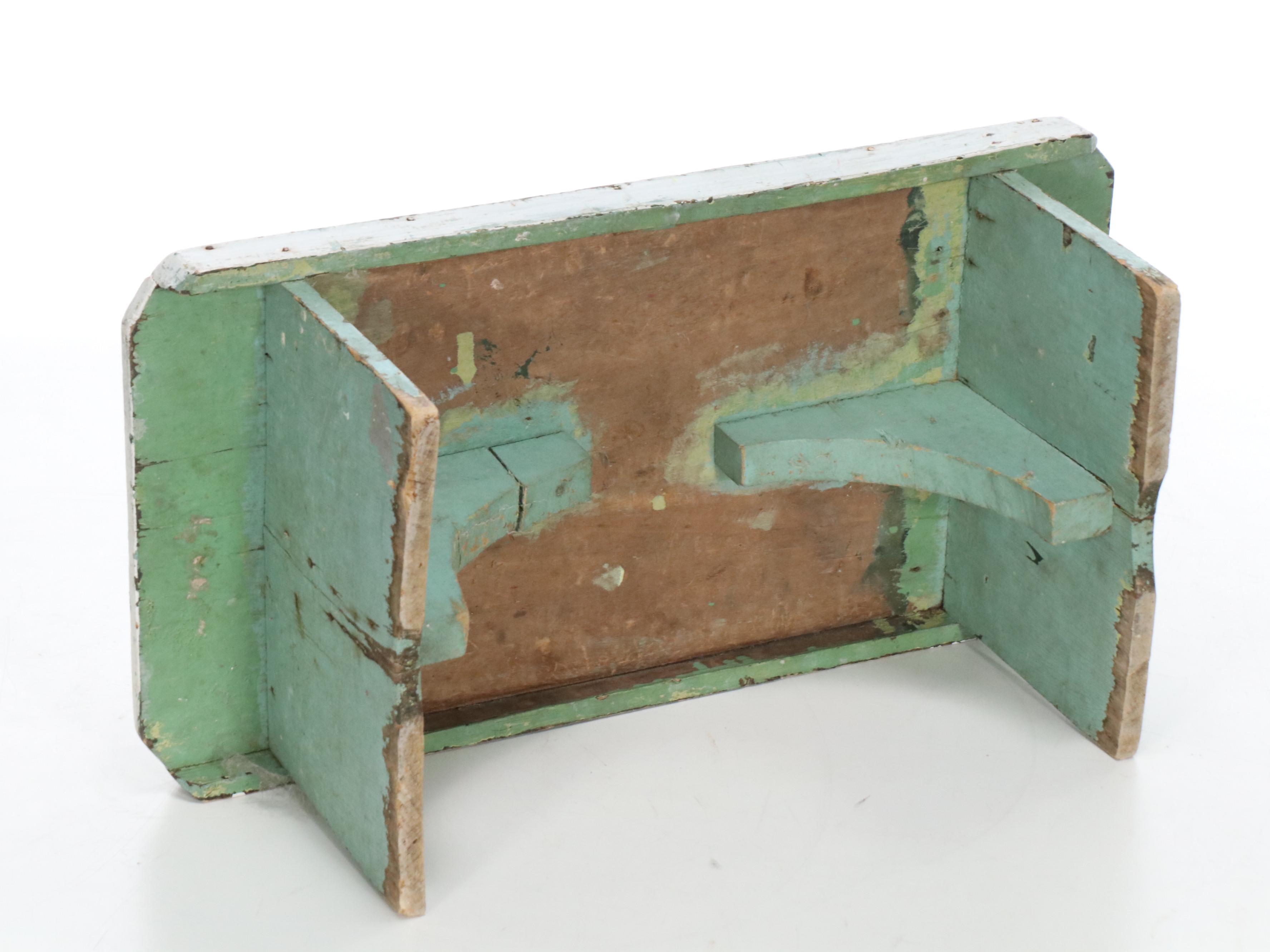 Primitive Style Wooden Stools, Early to Mid-20th Century