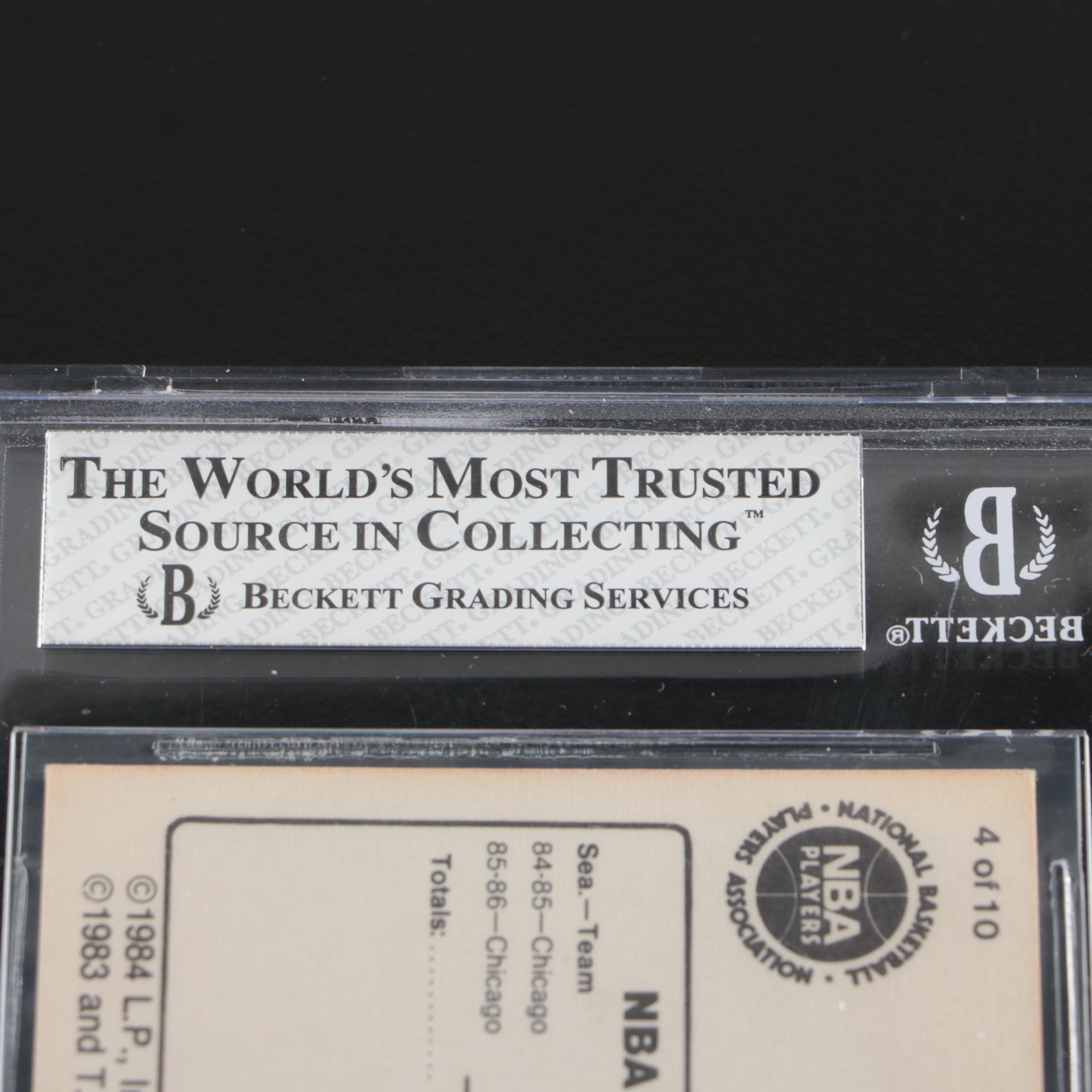 1986 STAR Michael Jordan Basketball Card Graded BGS 8 with 1989 Fleer PSA 9