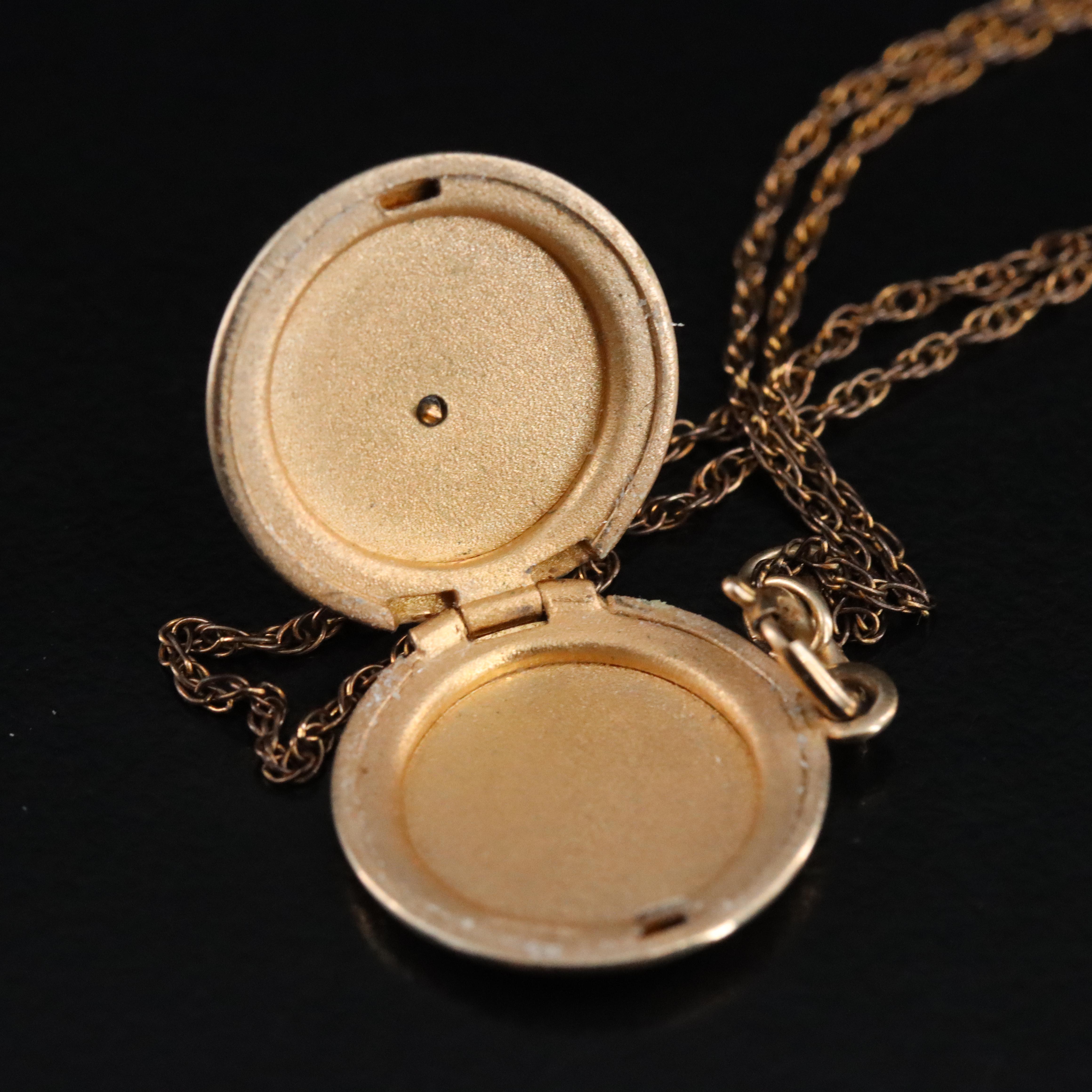 Black Hills Gold 10K Tri-Color Rings and Gold-Filled Locket on Chain Necklace