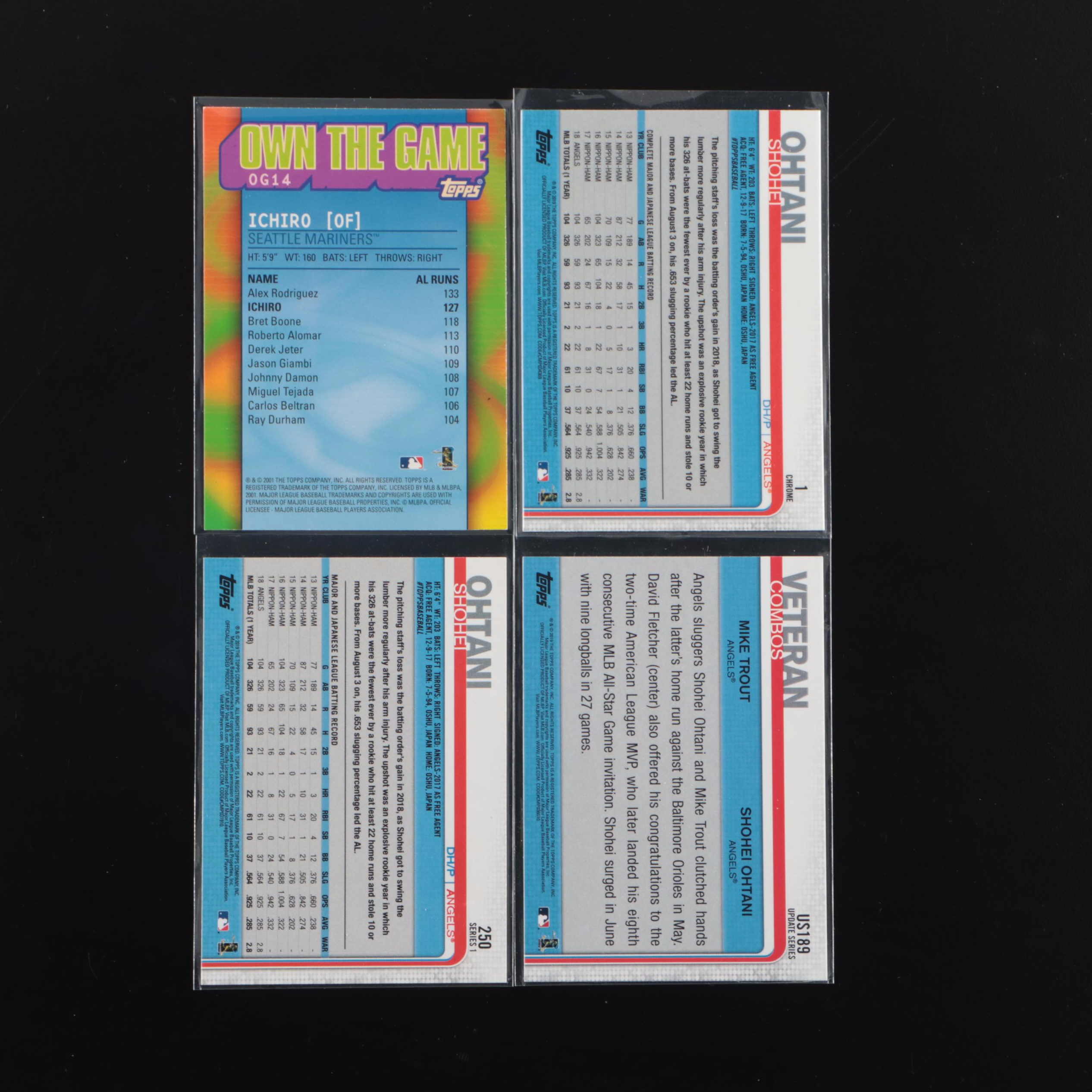 2019 Topps Shohei Ohtani All-Star Rookie and Ichiro "Own The Game" Cards