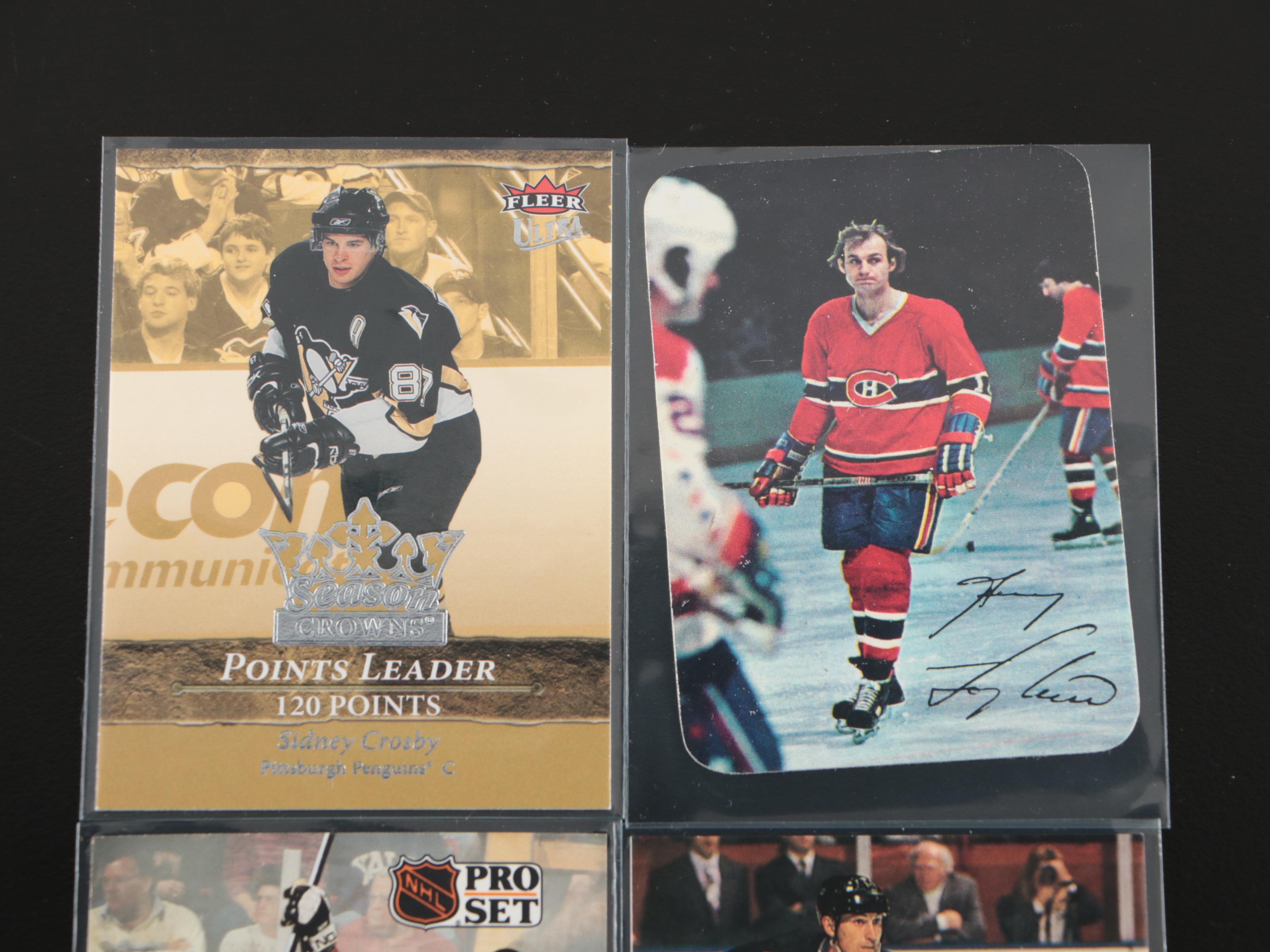 Pro Set with Other Hockey Cards Featuring Wayne Gretzky, Guy Lafleur, and More