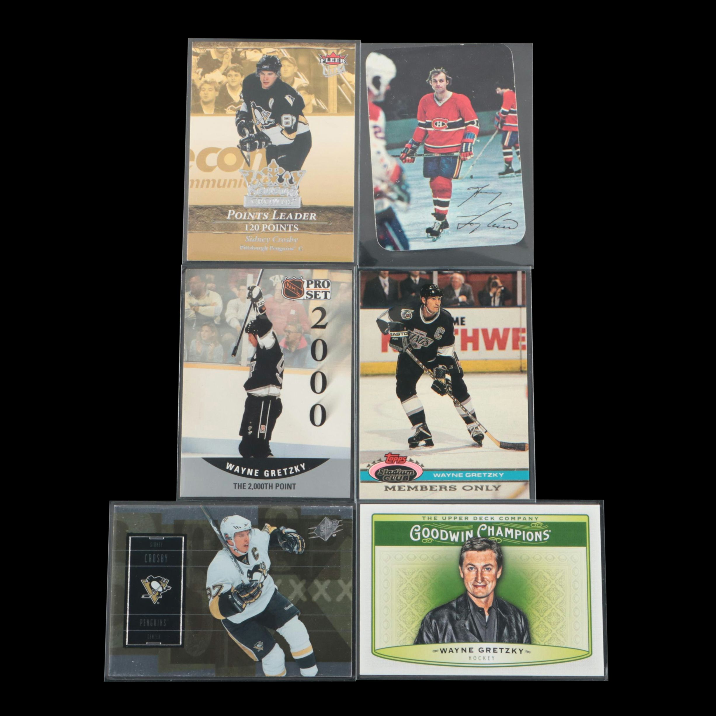 Pro Set with Other Hockey Cards Featuring Wayne Gretzky, Guy Lafleur, and More
