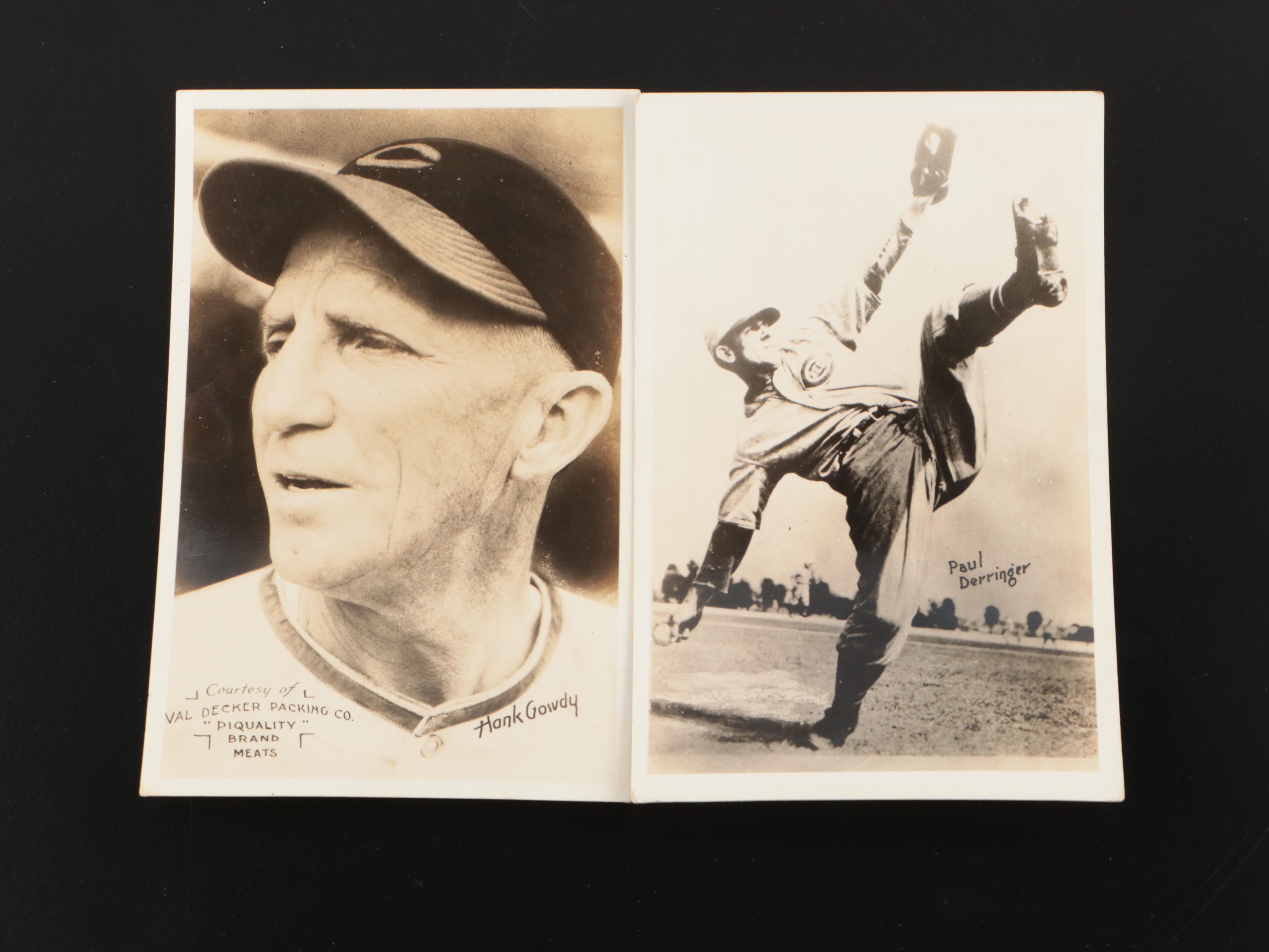 1937-39 Orcajo Cincinnati Reds Postcards with Ernie Lombardi, Val Decker Packing