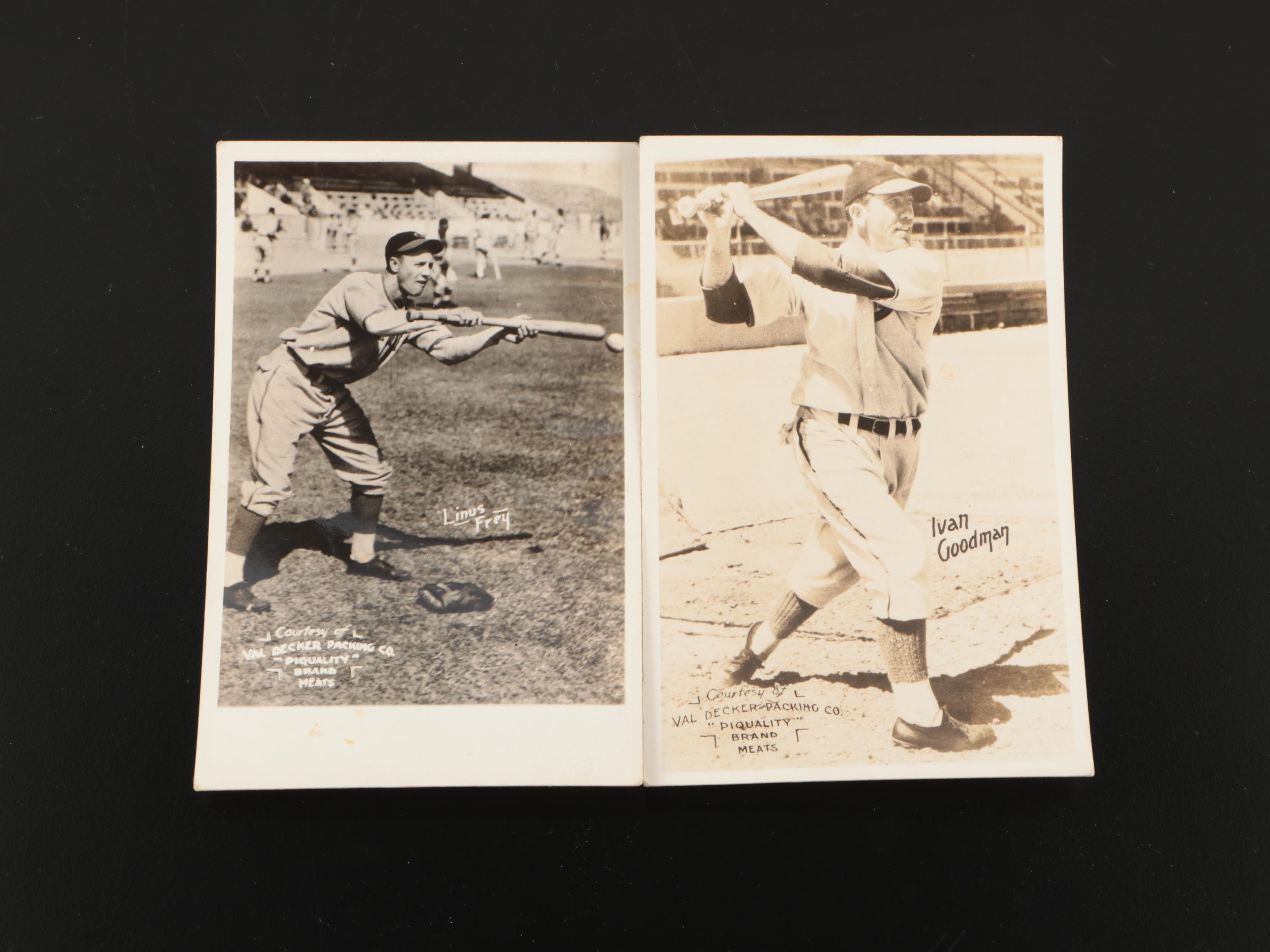 1937-39 Orcajo Cincinnati Reds Postcards with Ernie Lombardi, Val Decker Packing