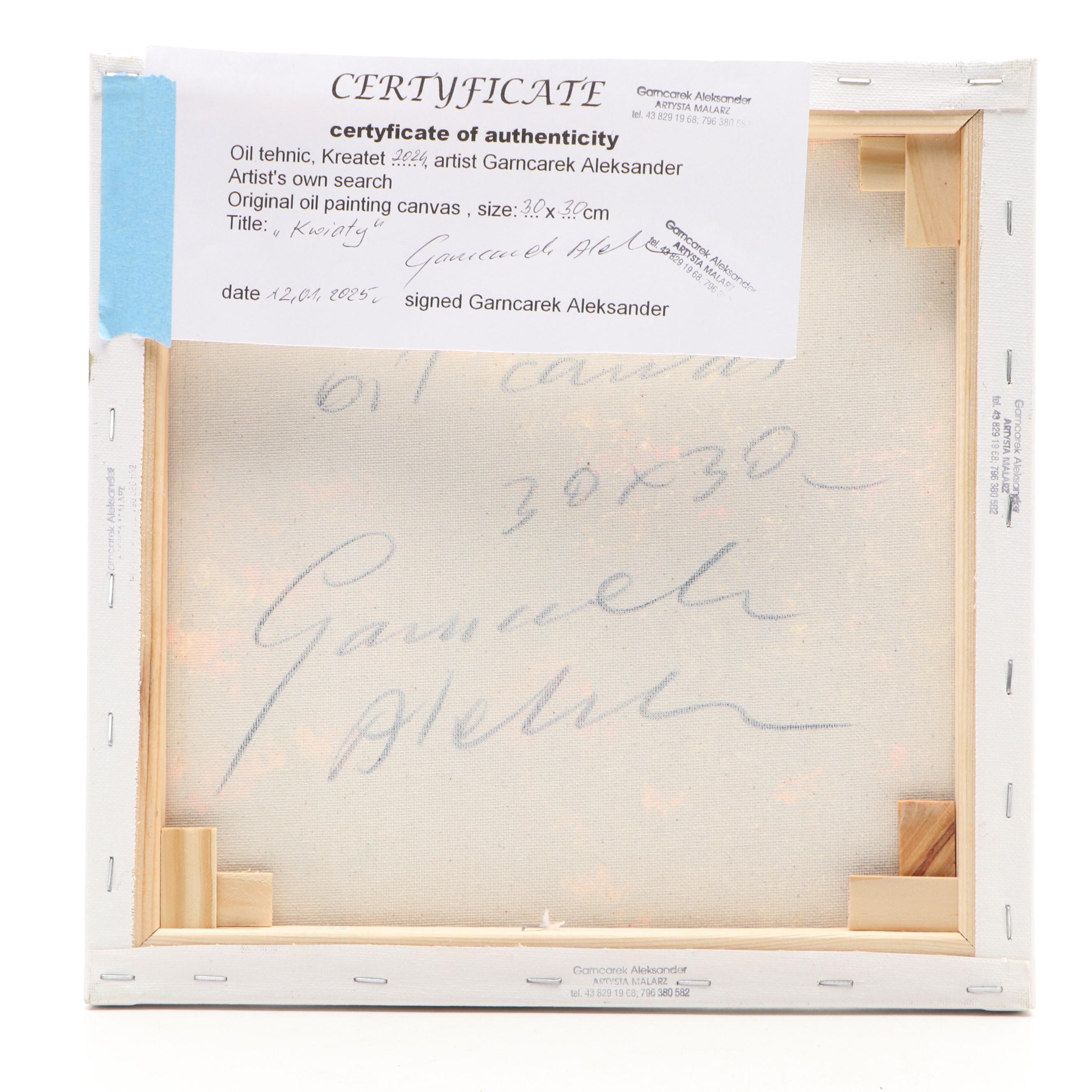 Garncarek Aleksander Landscape Oil Painting "Kwinty," 2025