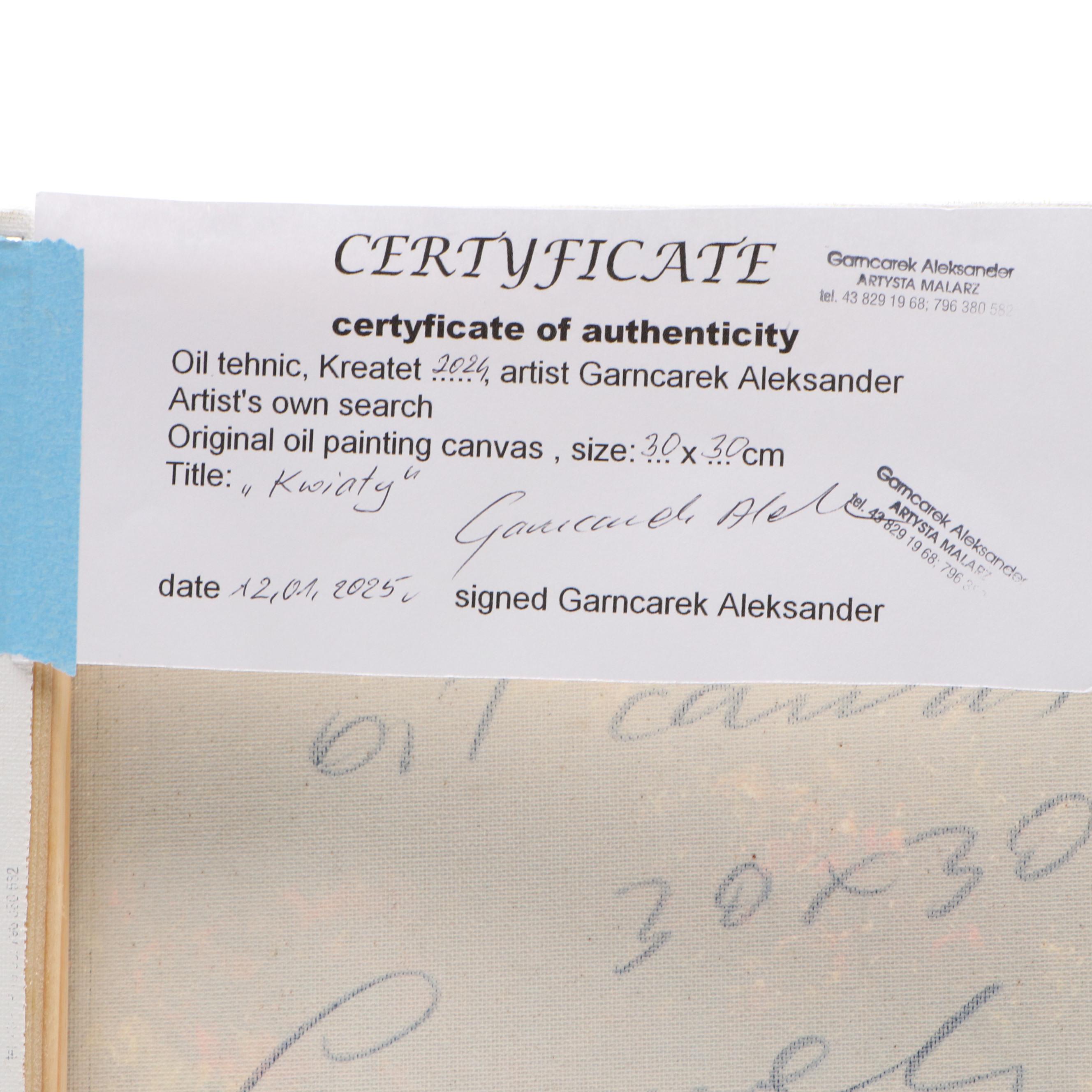 Garncarek Aleksander Landscape Oil Painting "Kwinty," 2025