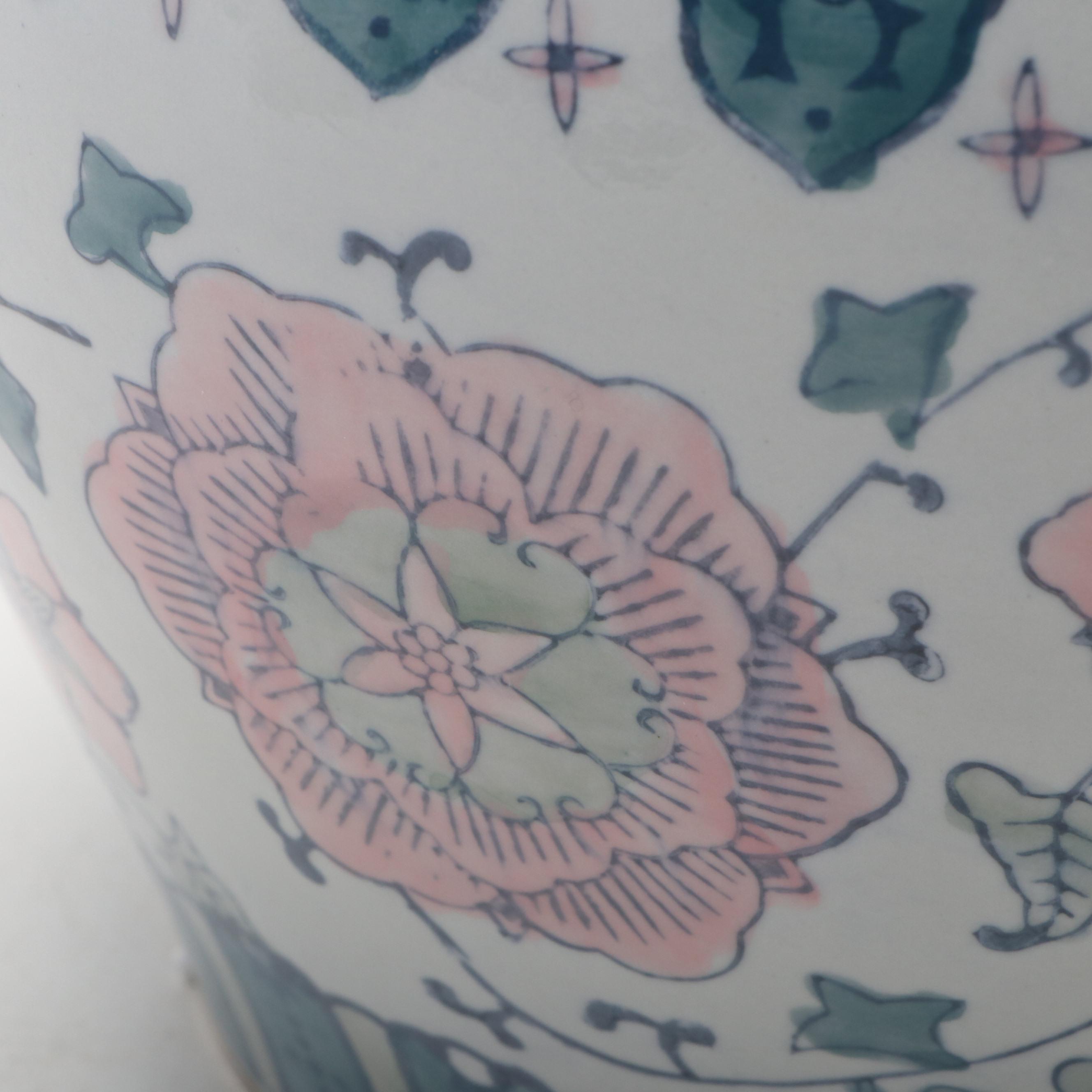 Hand-Painted Ceramic Planter with Glass Egg Figurine and More