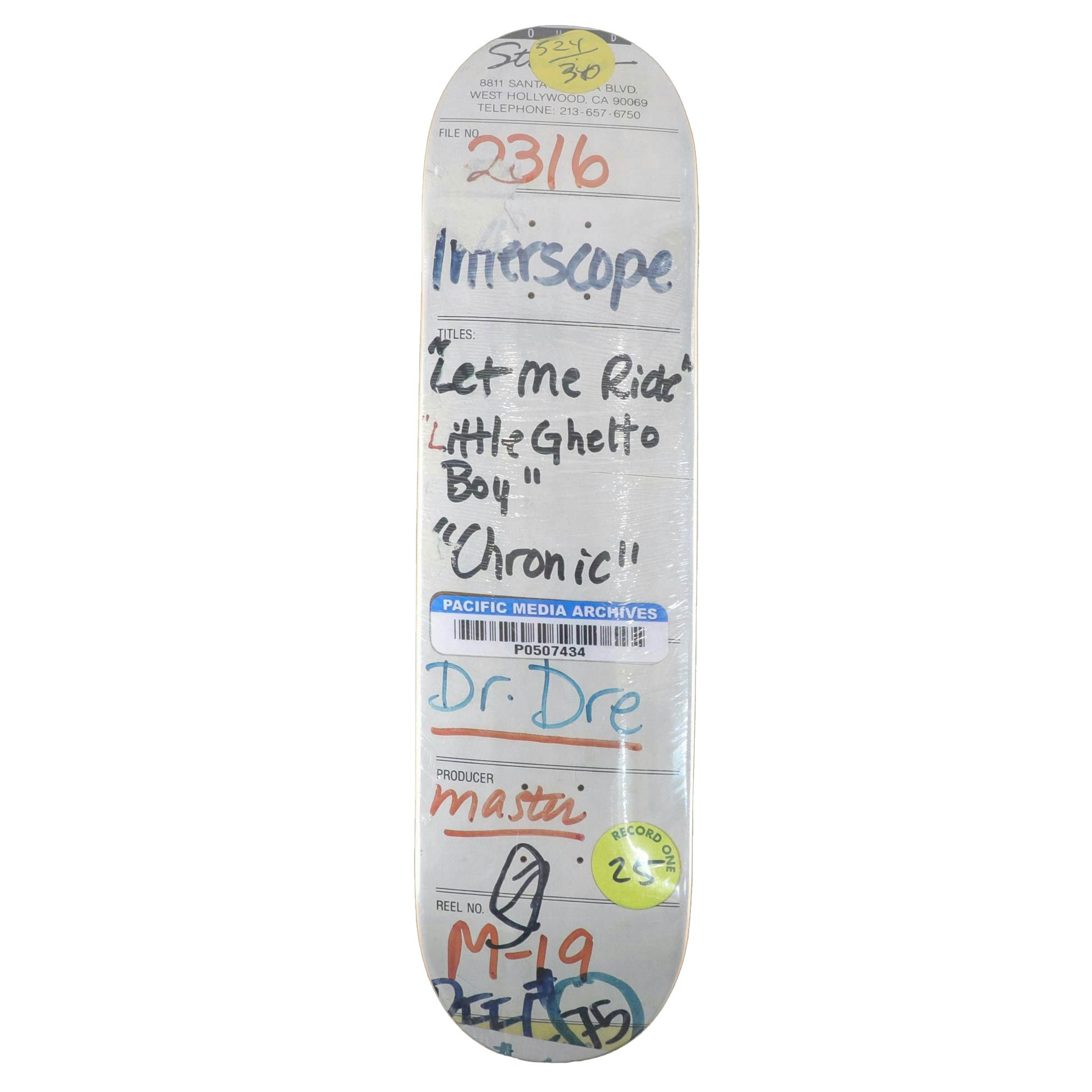 1XRUN & The Chronic Masters "The Session Tapes" Skateboard Deck, 2023