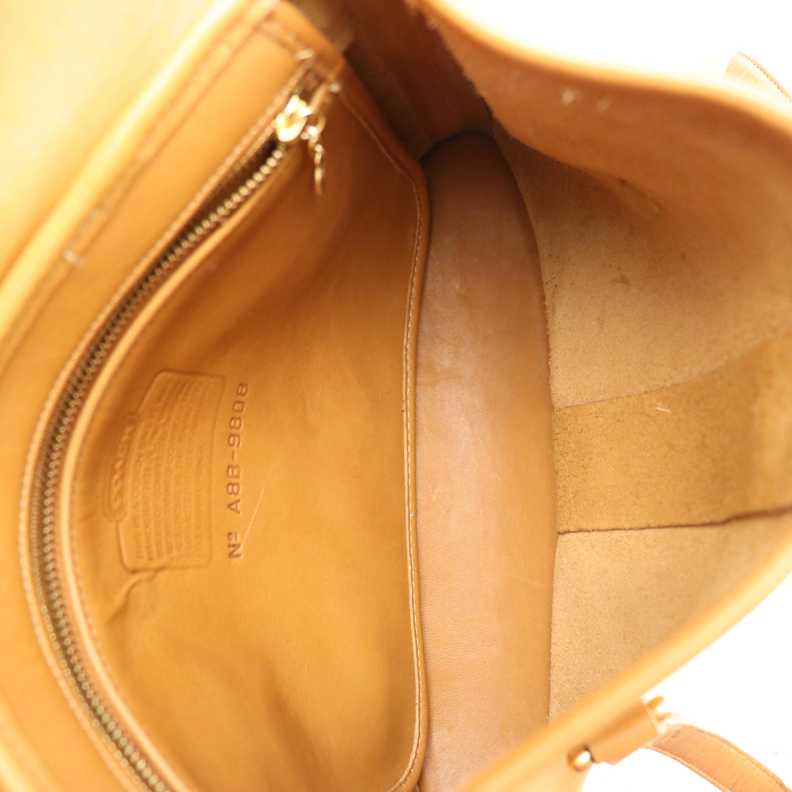 Coach Glove-Tanned Leather Equestrian Saddle Flap Bag & Compact Wallet, 1990s