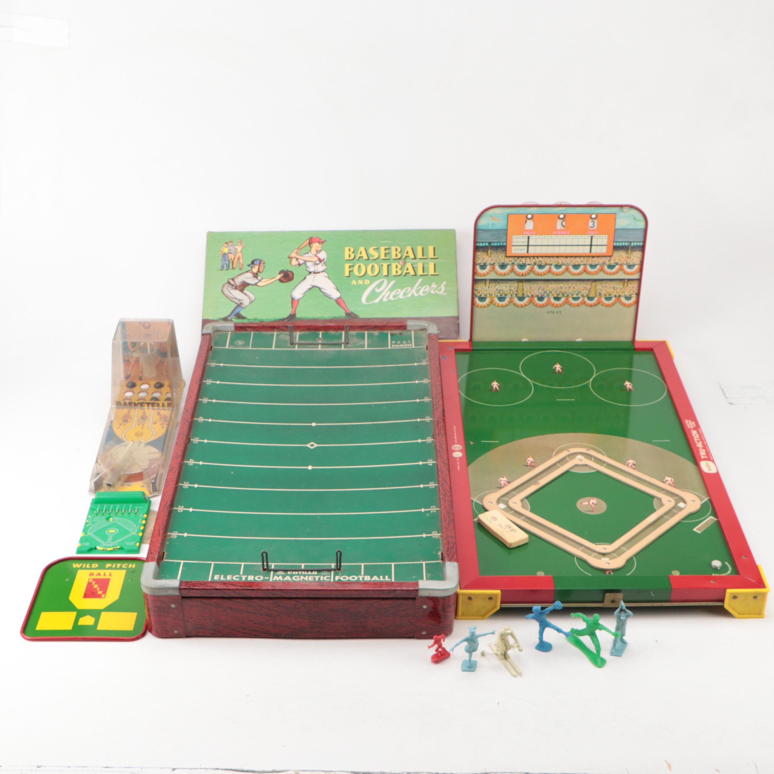 Tudor Tru-Action Electric Baseball Game, Electro-Magnetic Football & More Games