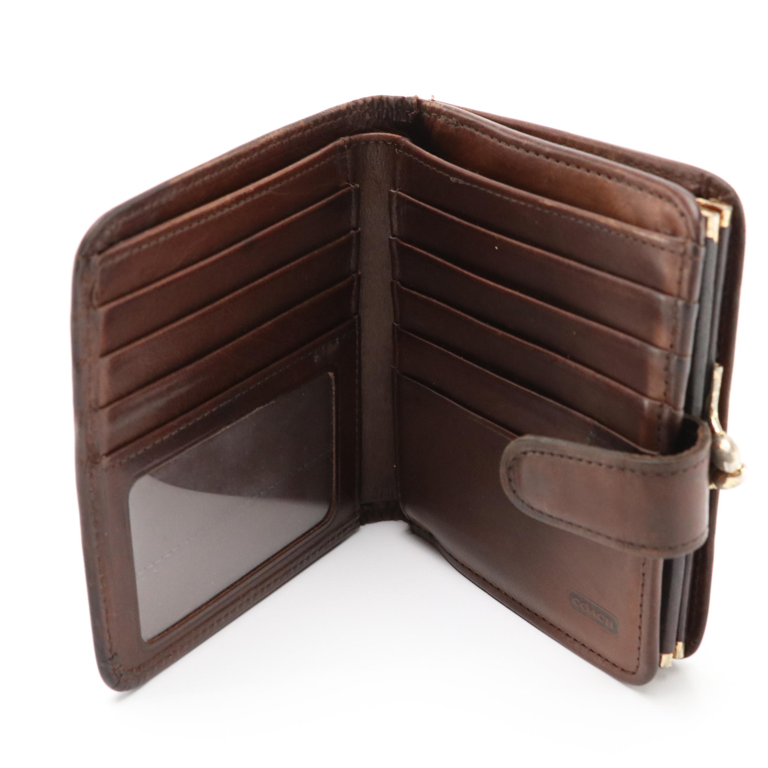 Coach Briefcase in Black Glove-Tanned Cowhide, Made in New York City, and Wallet