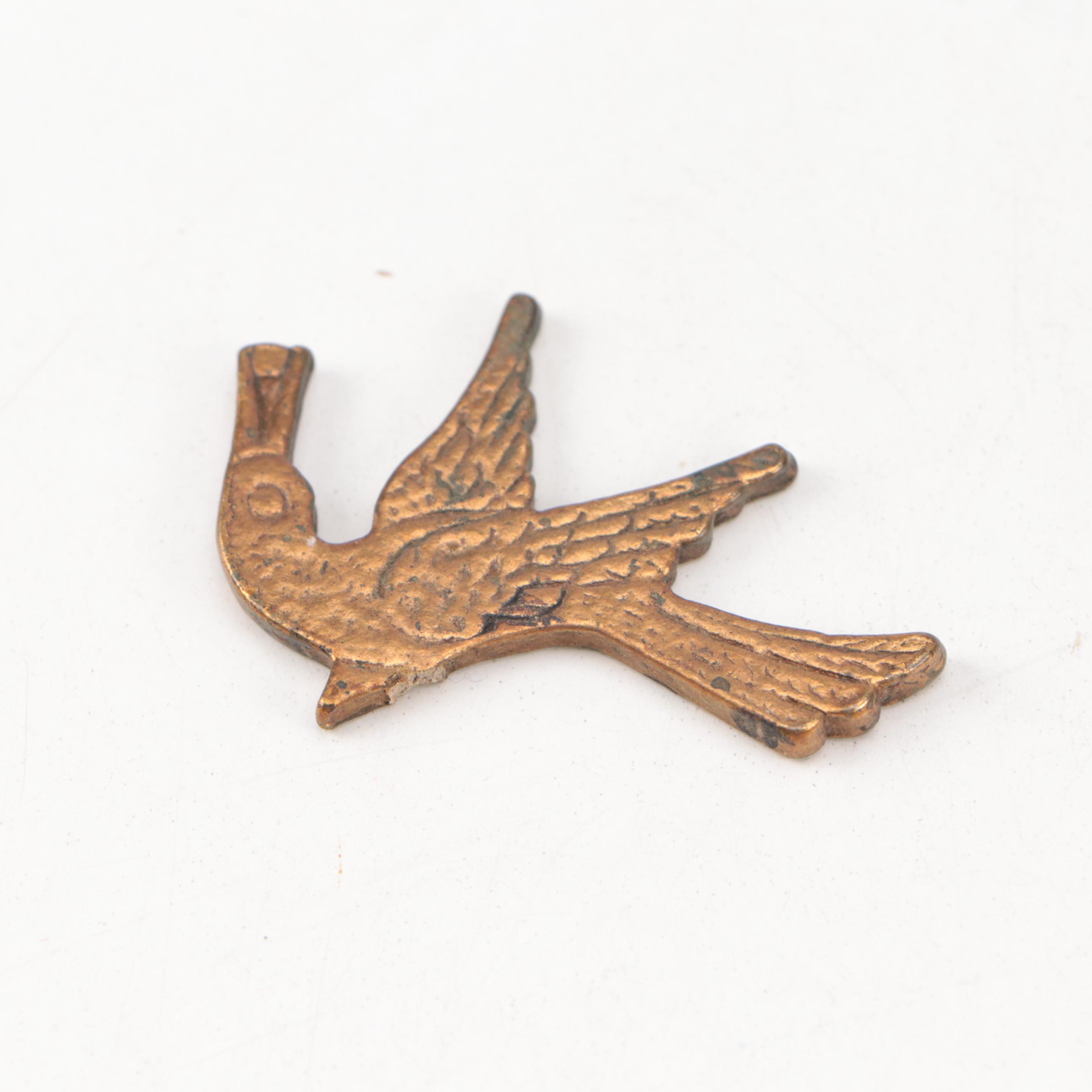 Victorian Embossed Sterling Pendant Fountain Pens with Glass and Other Pens