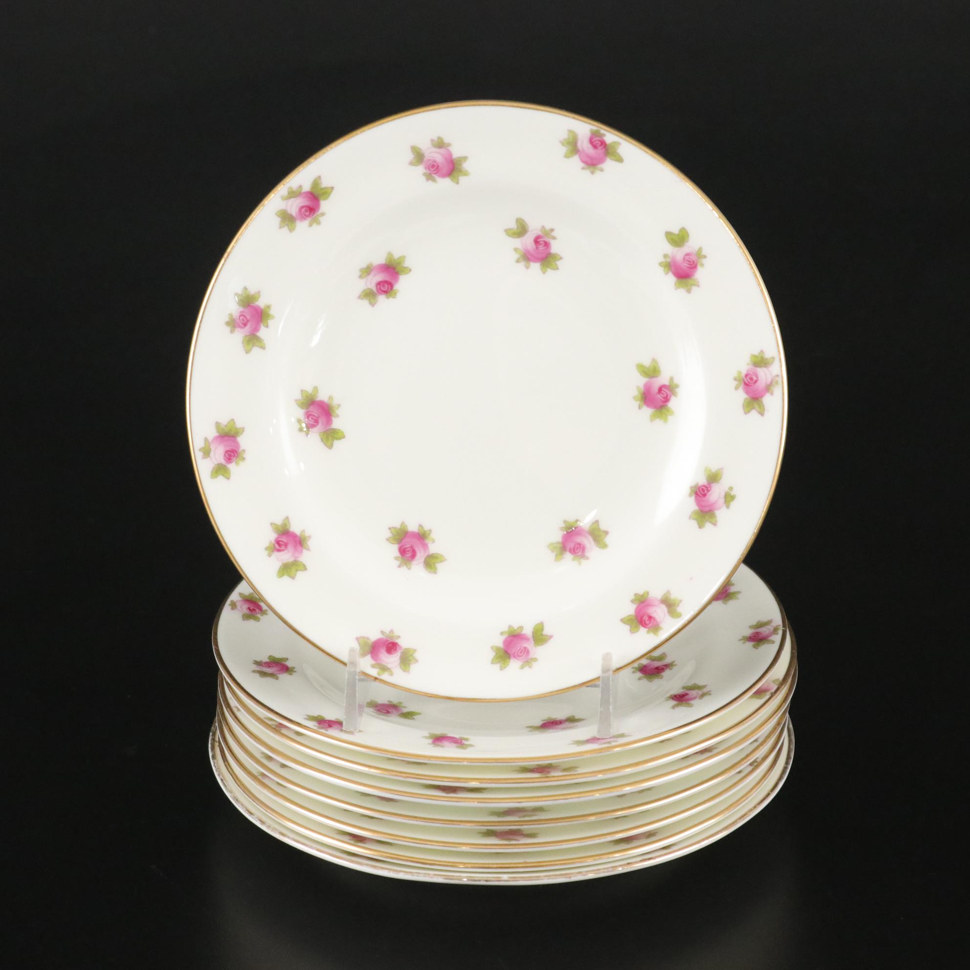 Cauldon & Heathcote China "Rosebud" Tea Cups with Bowls, Plates & More