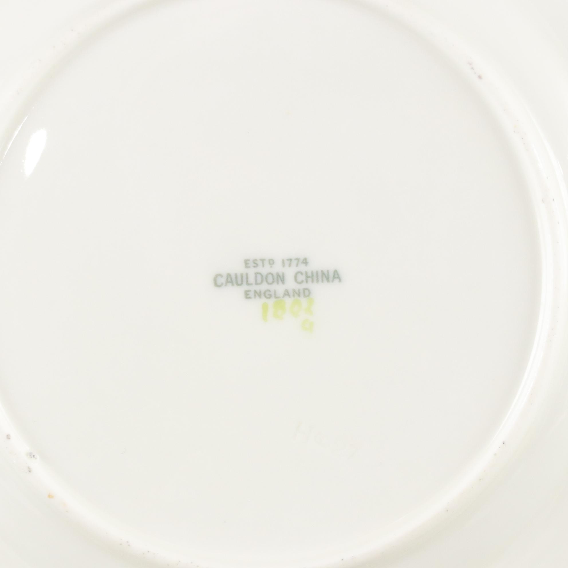 Cauldon & Heathcote China "Rosebud" Tea Cups with Bowls, Plates & More