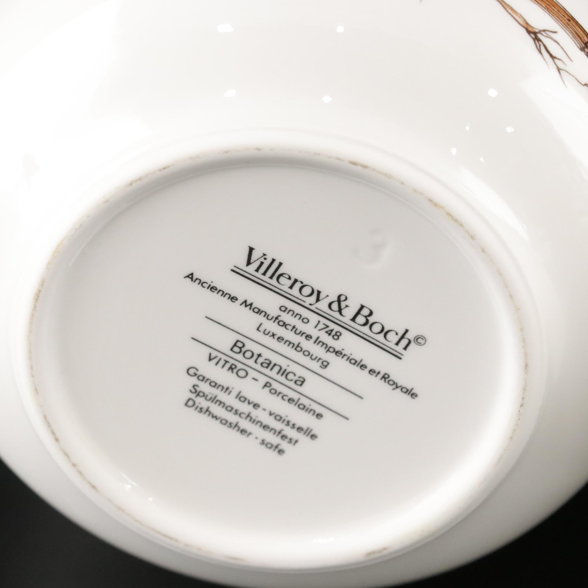 Villeroy & Boch "Botanica" Coffee Service Set with Tray and Covered Butter Dish