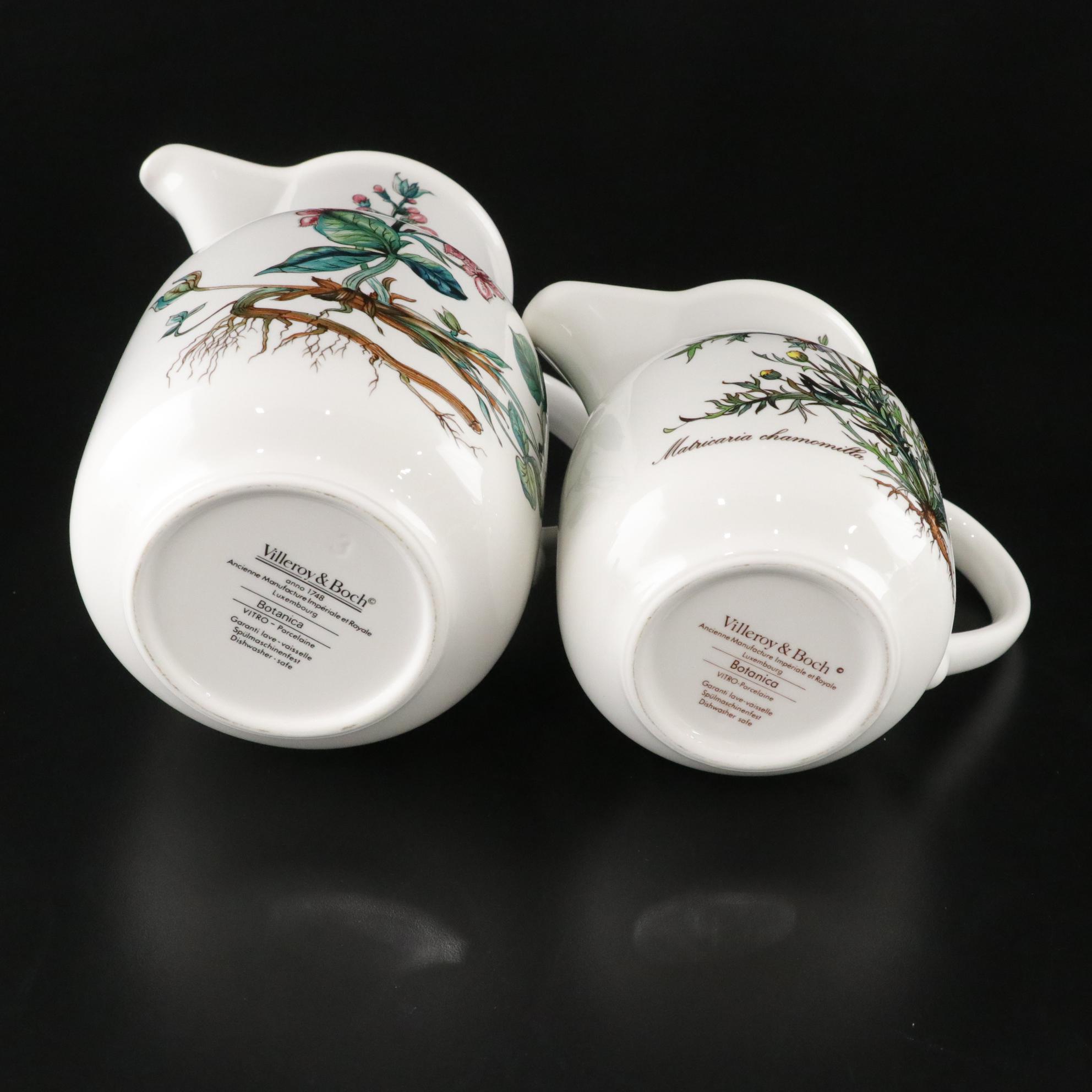 Villeroy & Boch "Botanica" Coffee Service Set with Tray and Covered Butter Dish
