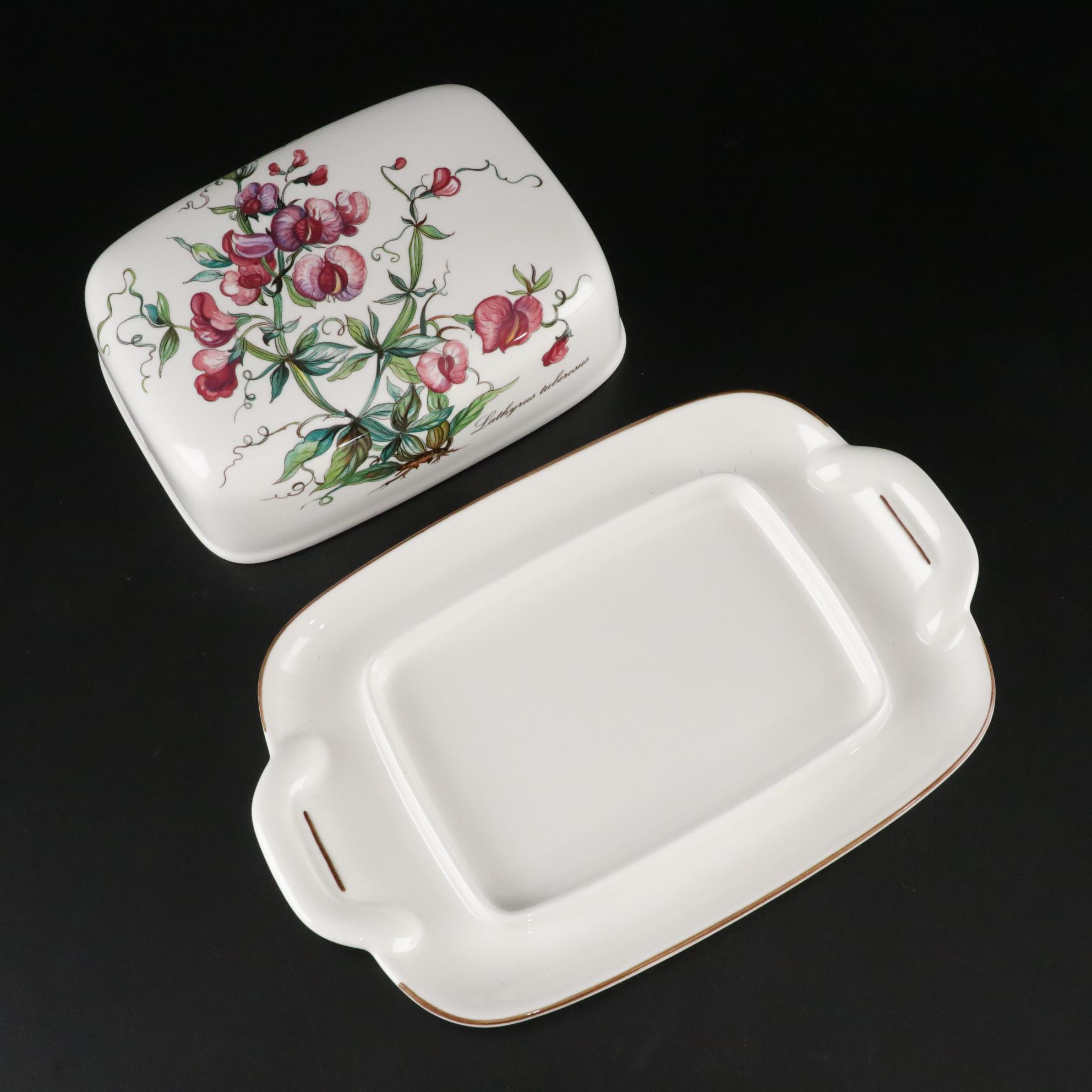 Villeroy & Boch "Botanica" Coffee Service Set with Tray and Covered Butter Dish