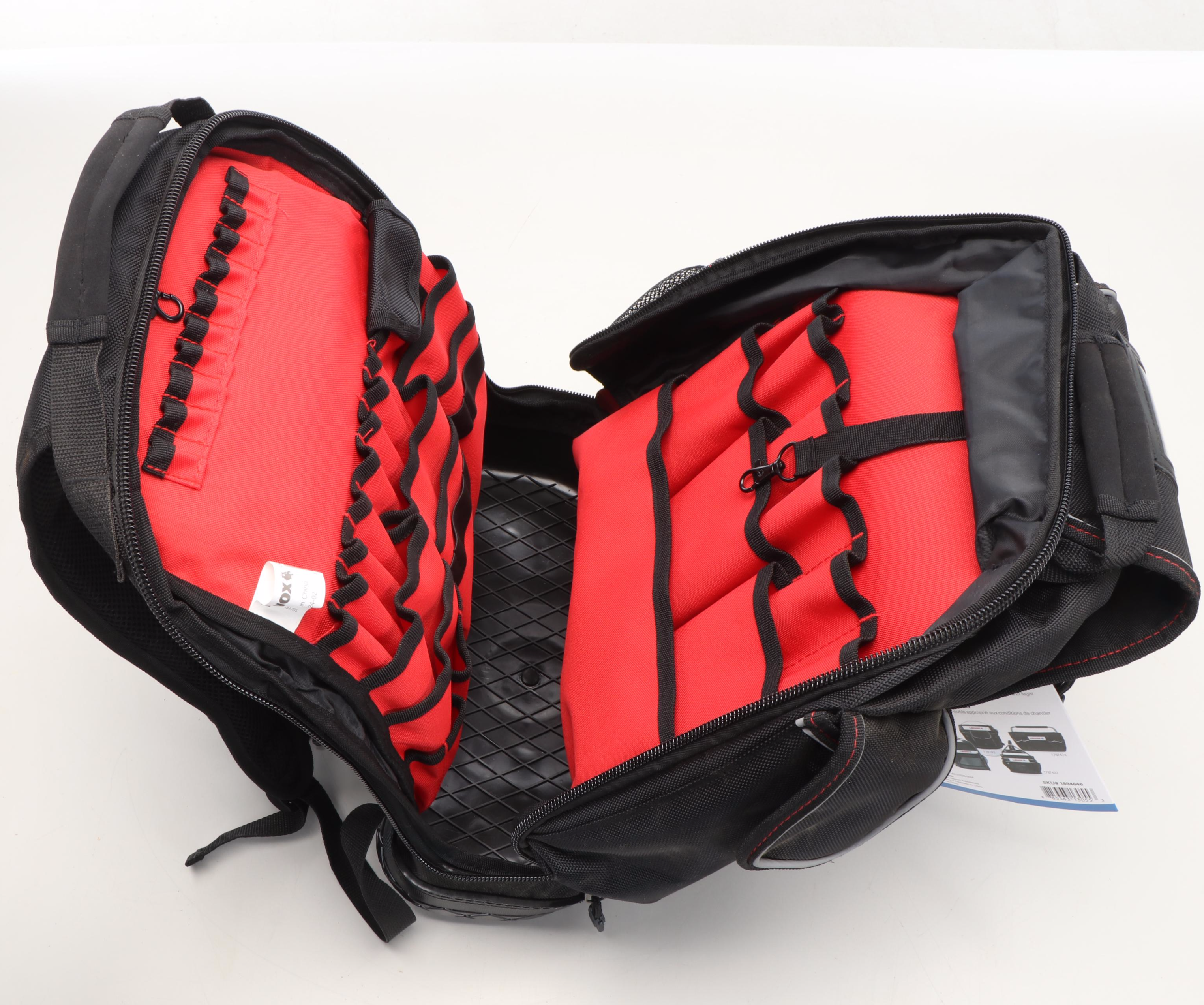 Lenox Tool Storage Backpack with Level and Flat-Free Lawnmower Tires