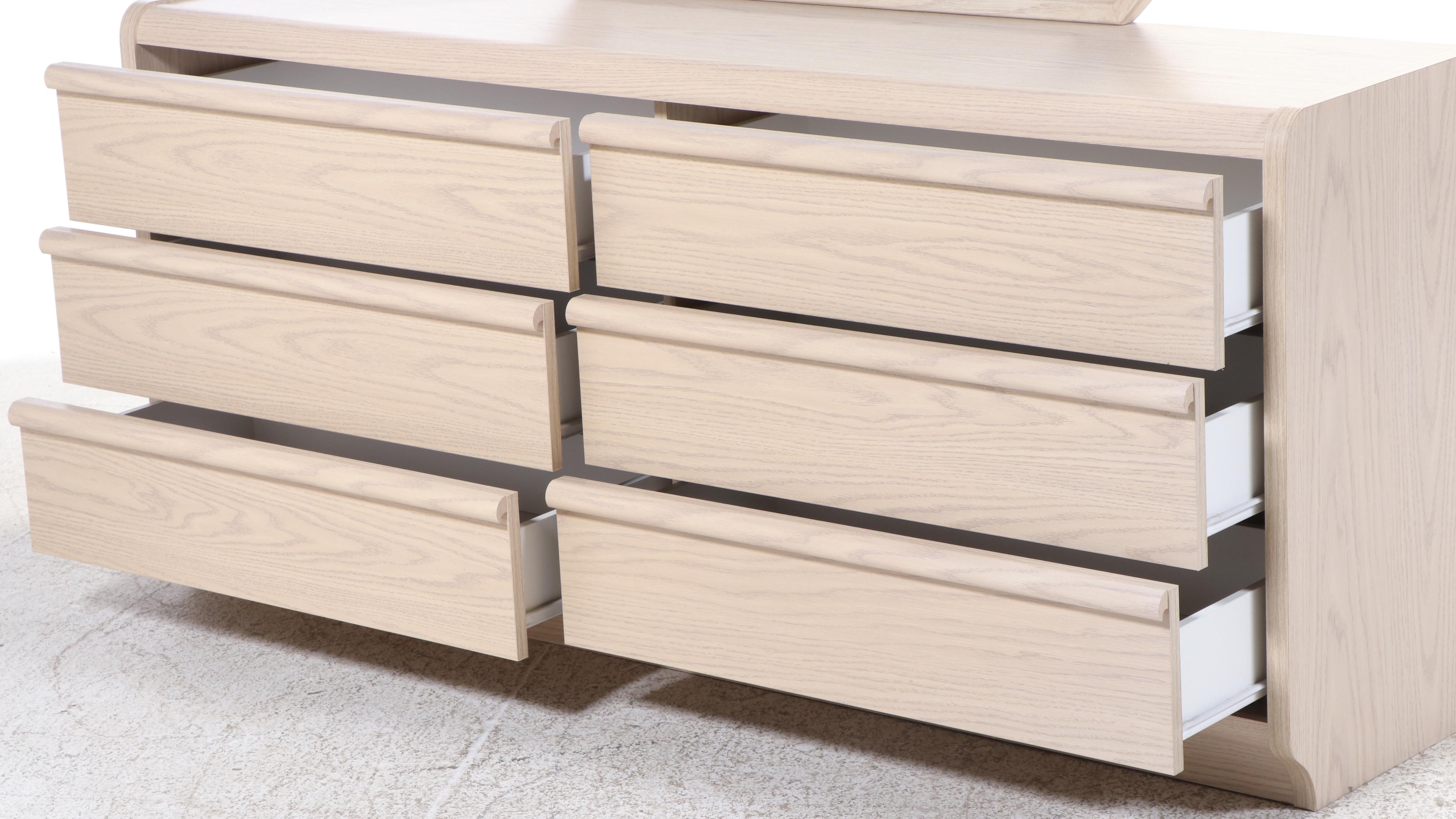 Palliser Postmodernist Oak-Grained Laminate Six-Drawer Dresser