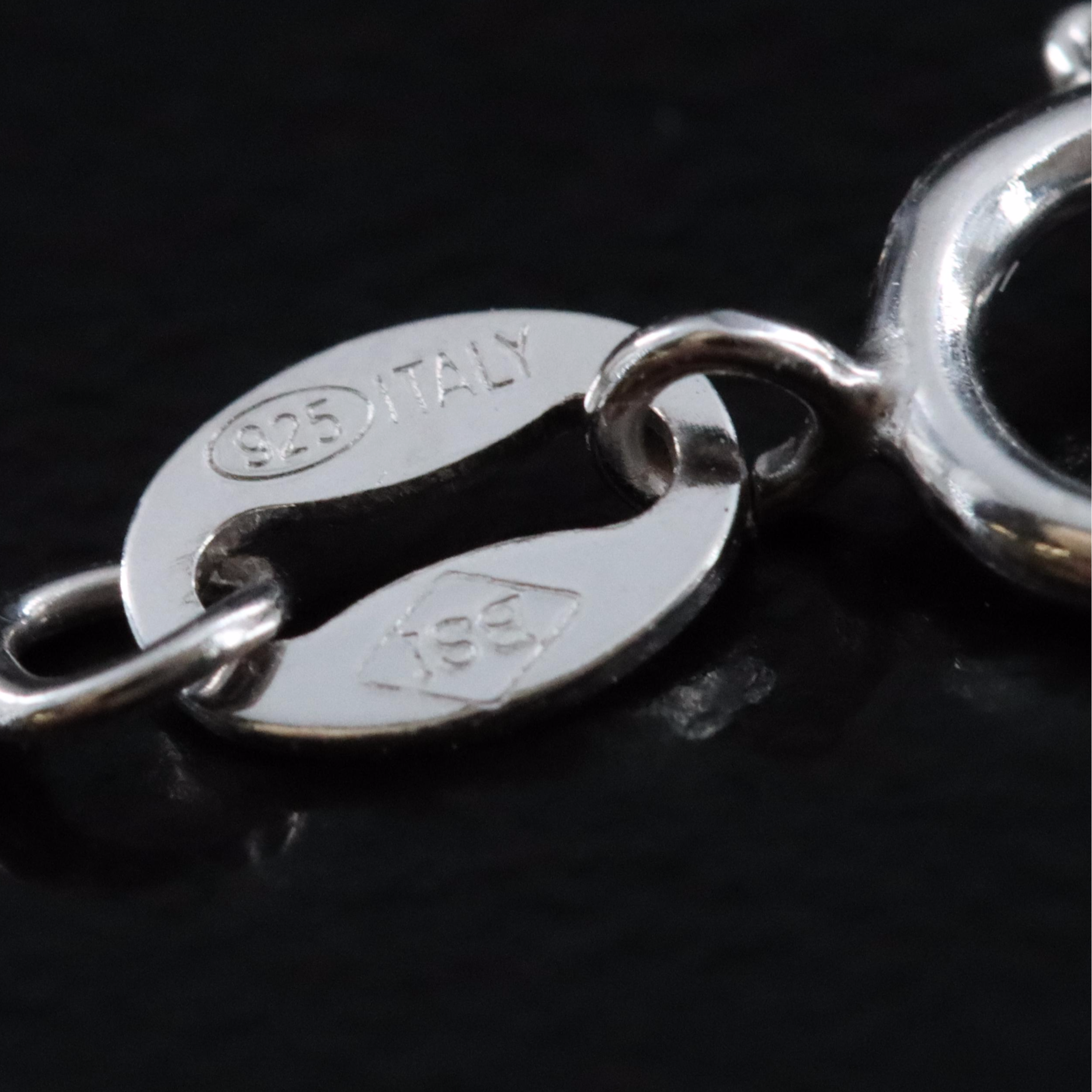 Oscar Friedman Sterling Citrine Pendant Necklace