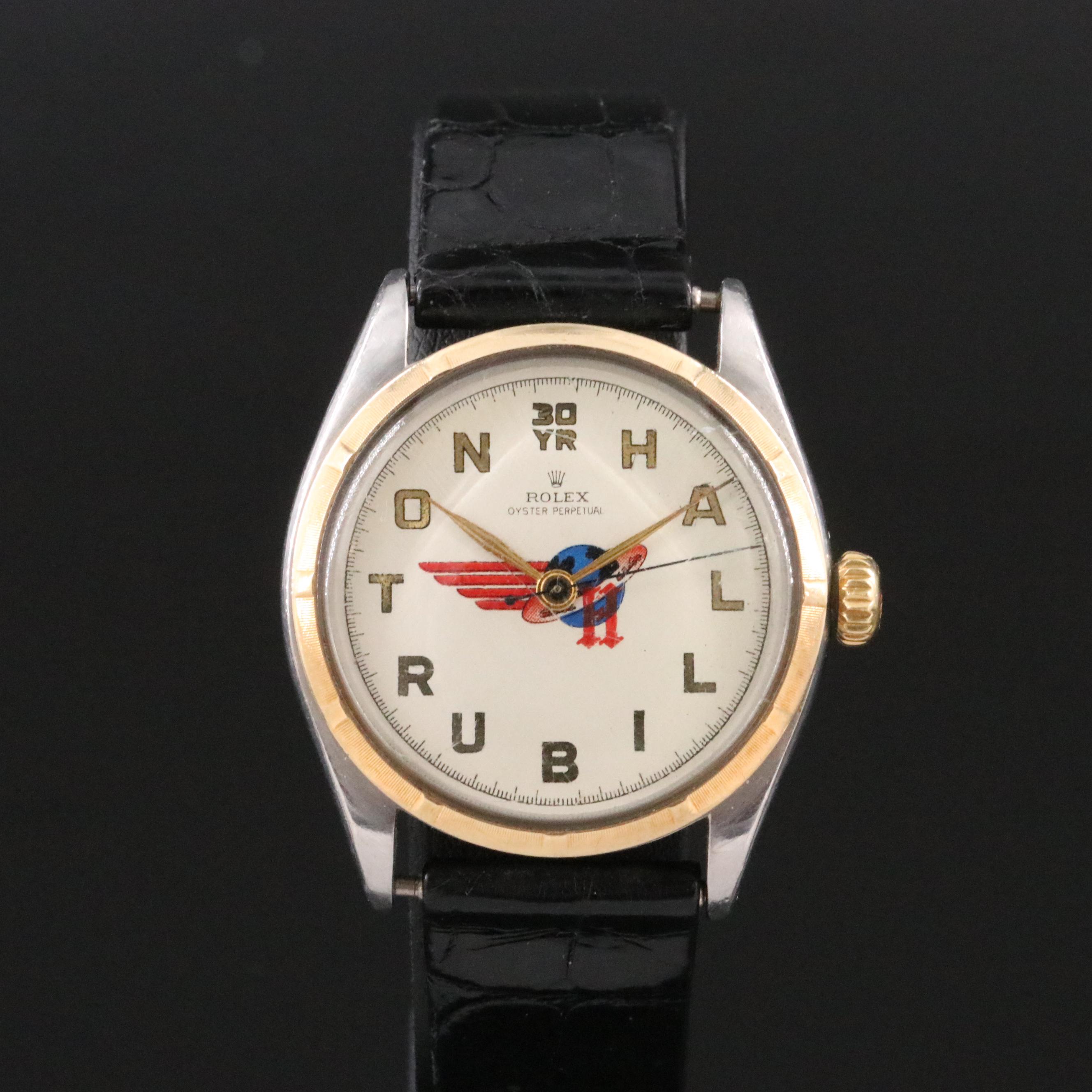 1963 Rolex Oyster Perpetual 6285 Halliburton 30yr Service Award Automatic Watch