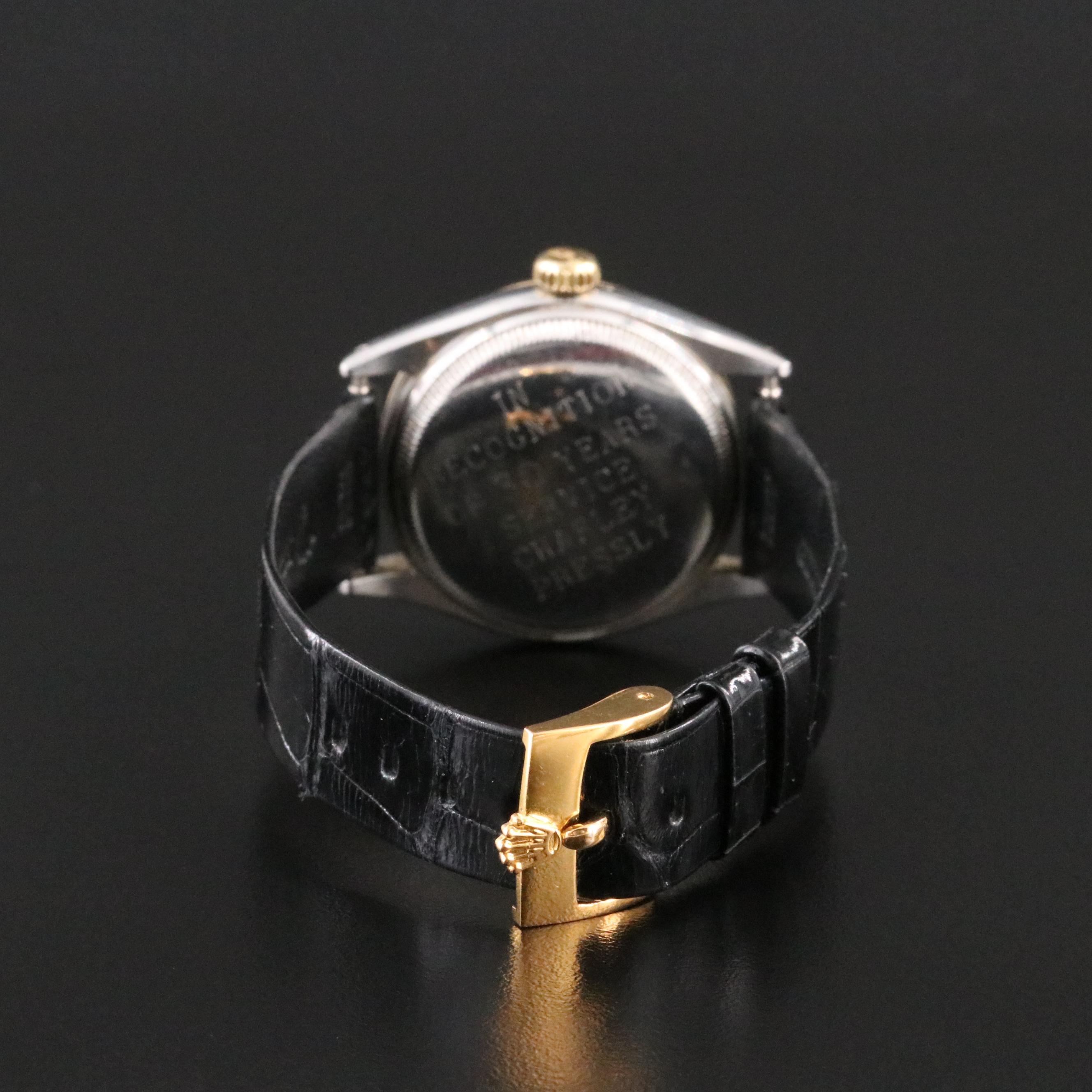 1963 Rolex Oyster Perpetual 6285 Halliburton 30yr Service Award Automatic Watch