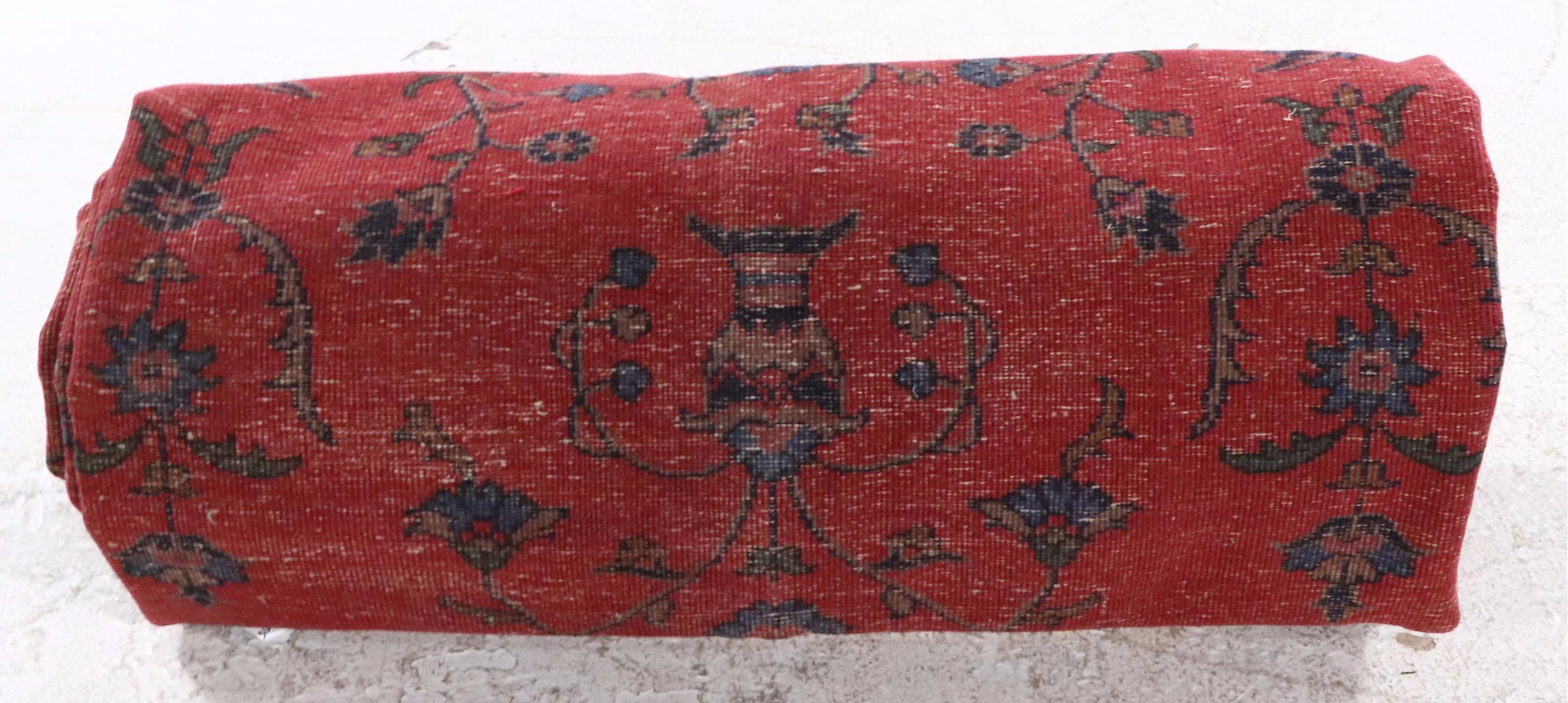 8'11 x 12' Hand-Knotted Persian Sarouk Room-Sized Rug