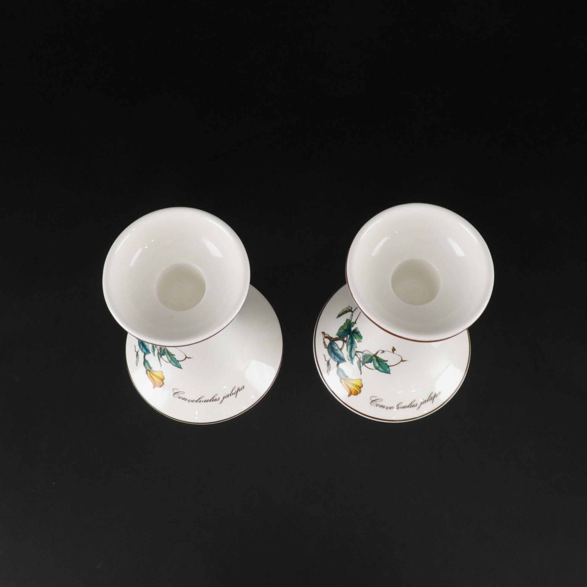 Villeroy & Boch "Botanica" Ceramic Candlesticks, Votive Holders and Plastic Tray