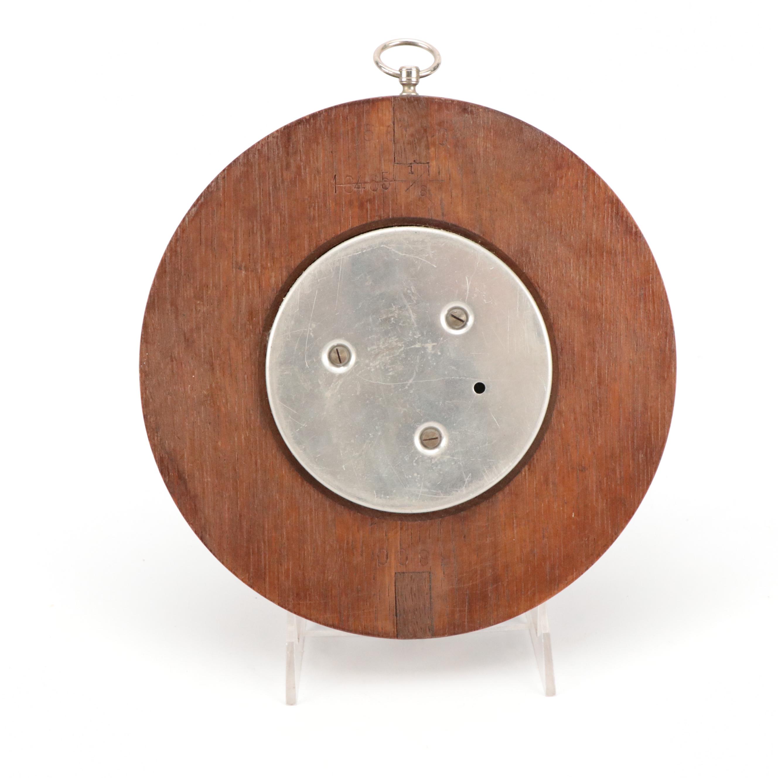 German Carved Oak Wall Mount Barometer