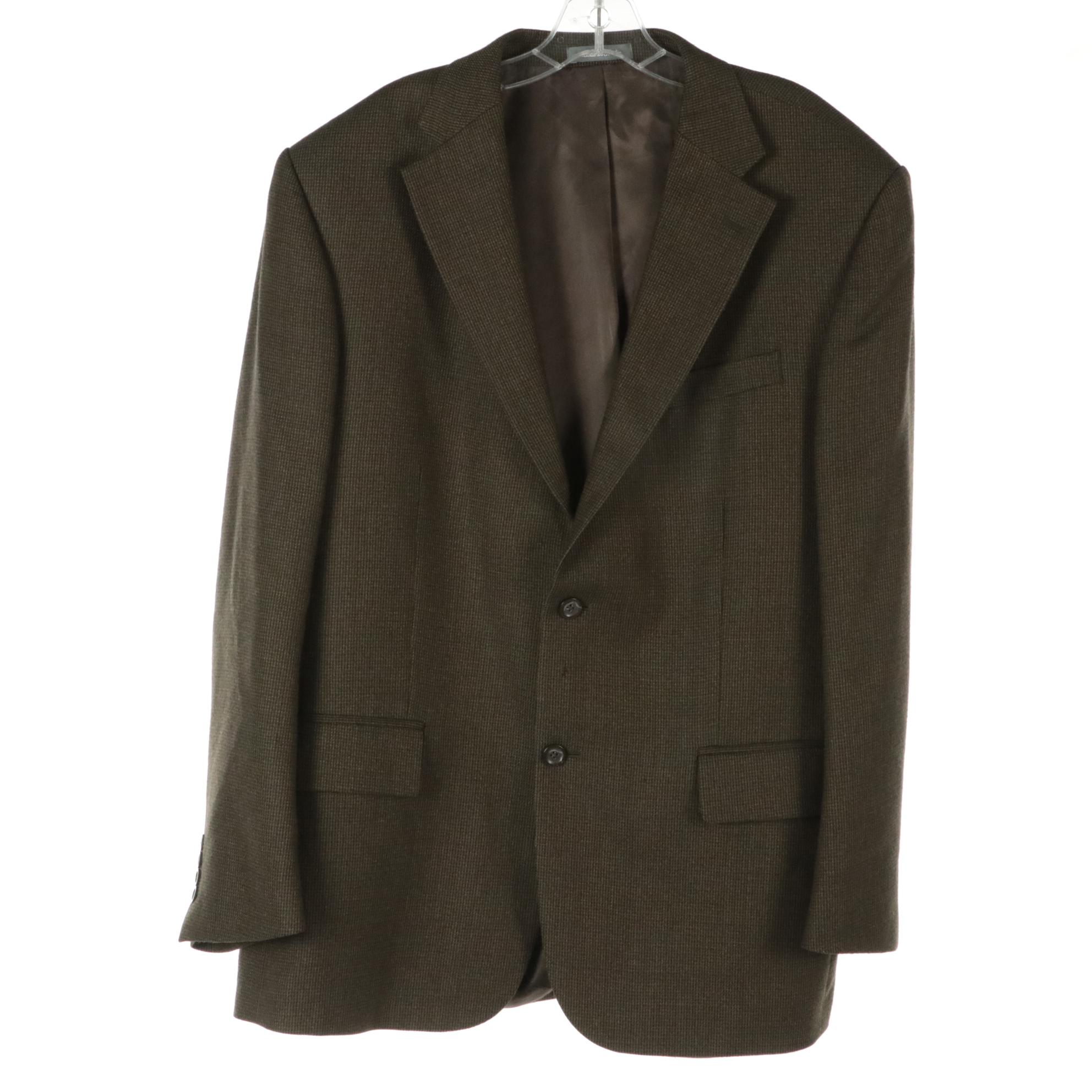 Men's Oscar de la Renta Tan Cashmere and Wool Tweed Sport Coats